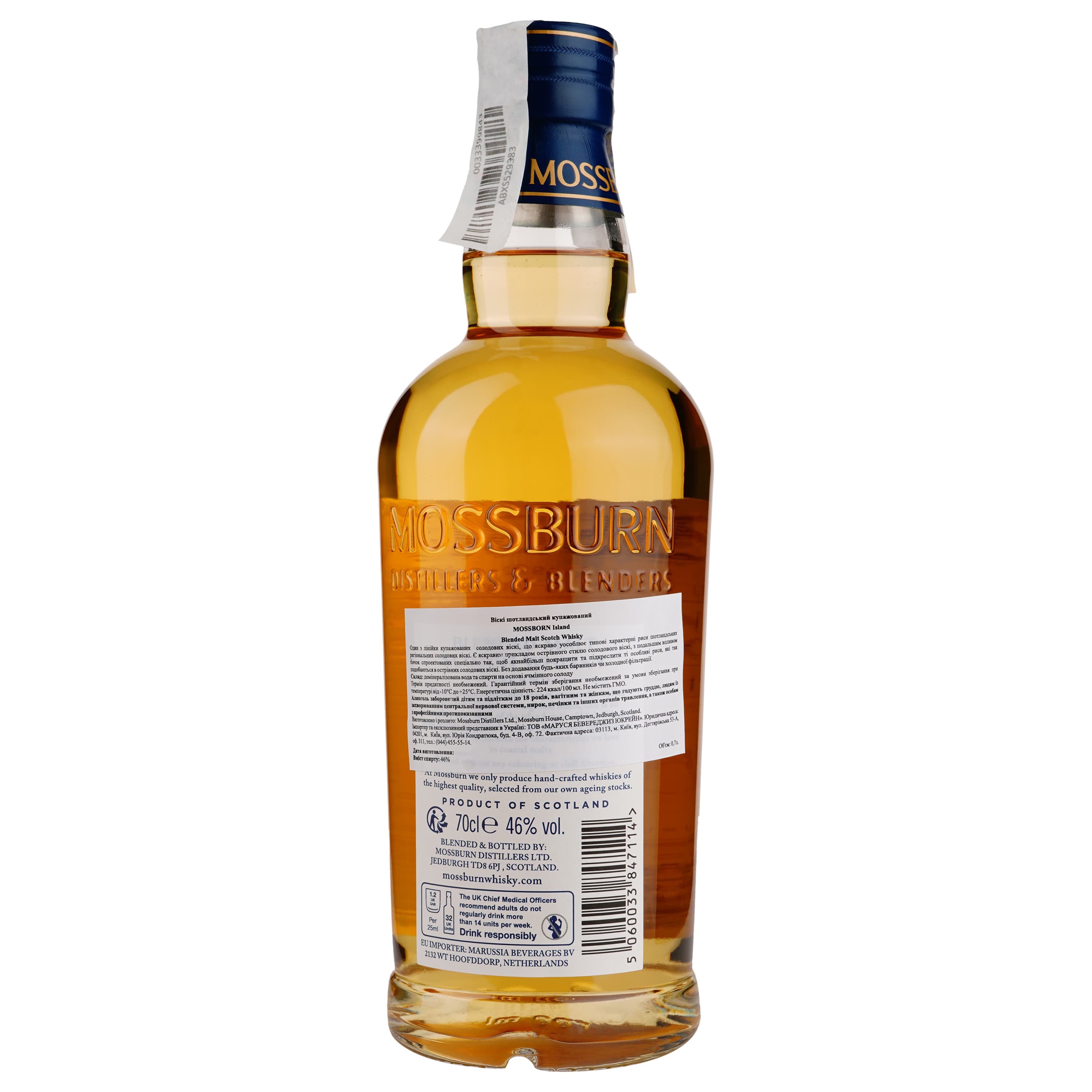 Віскі Mossburn Island Blended Malt Scotch Whisky 46 % 0.7 л