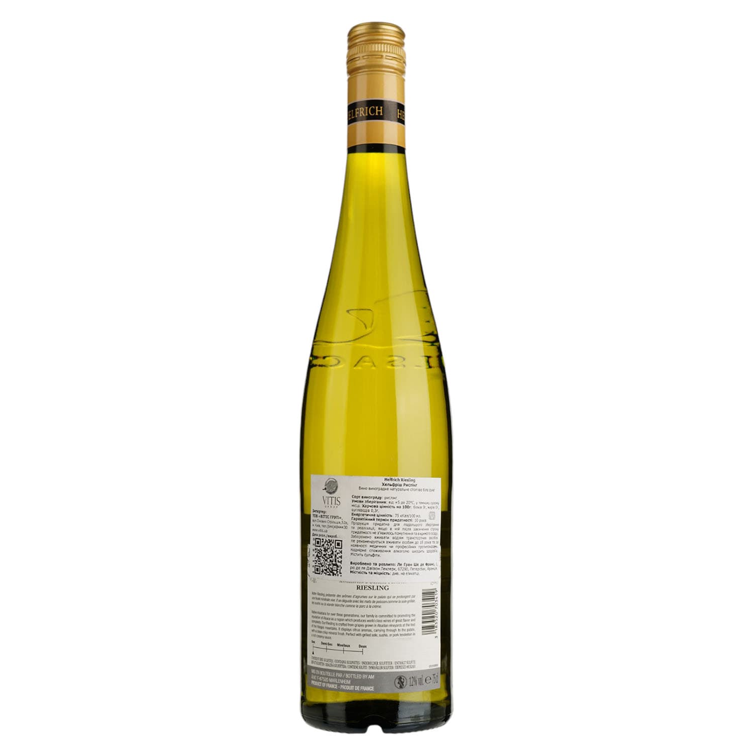 Вино Helfrich Riesling, біле, сухе, 12,5%, 0,75 л (1313620)