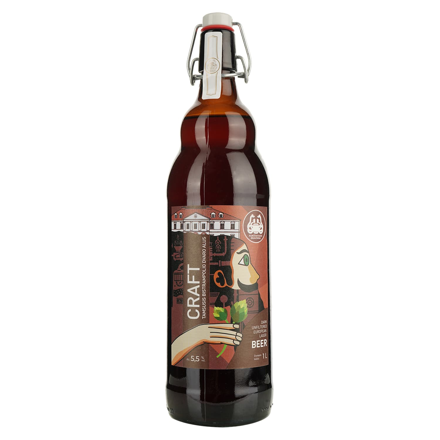 Пиво Bistrampolio Craft Dvaro Tamsusis темне 5.5% 1 л