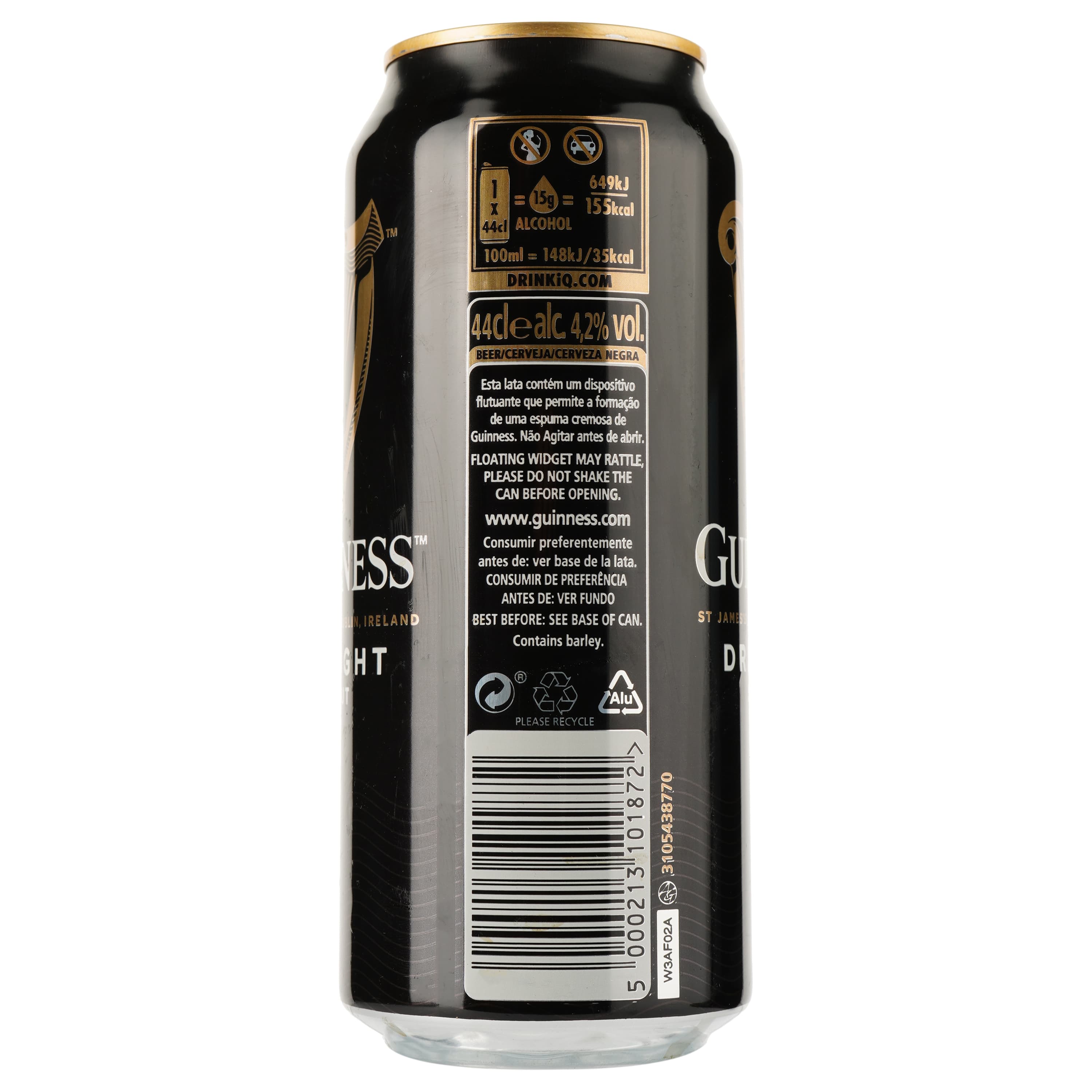 Упаковка пива Guinness Draught темного 4.2% 10.56 л з/б (0.44 л х 24 шт.)
