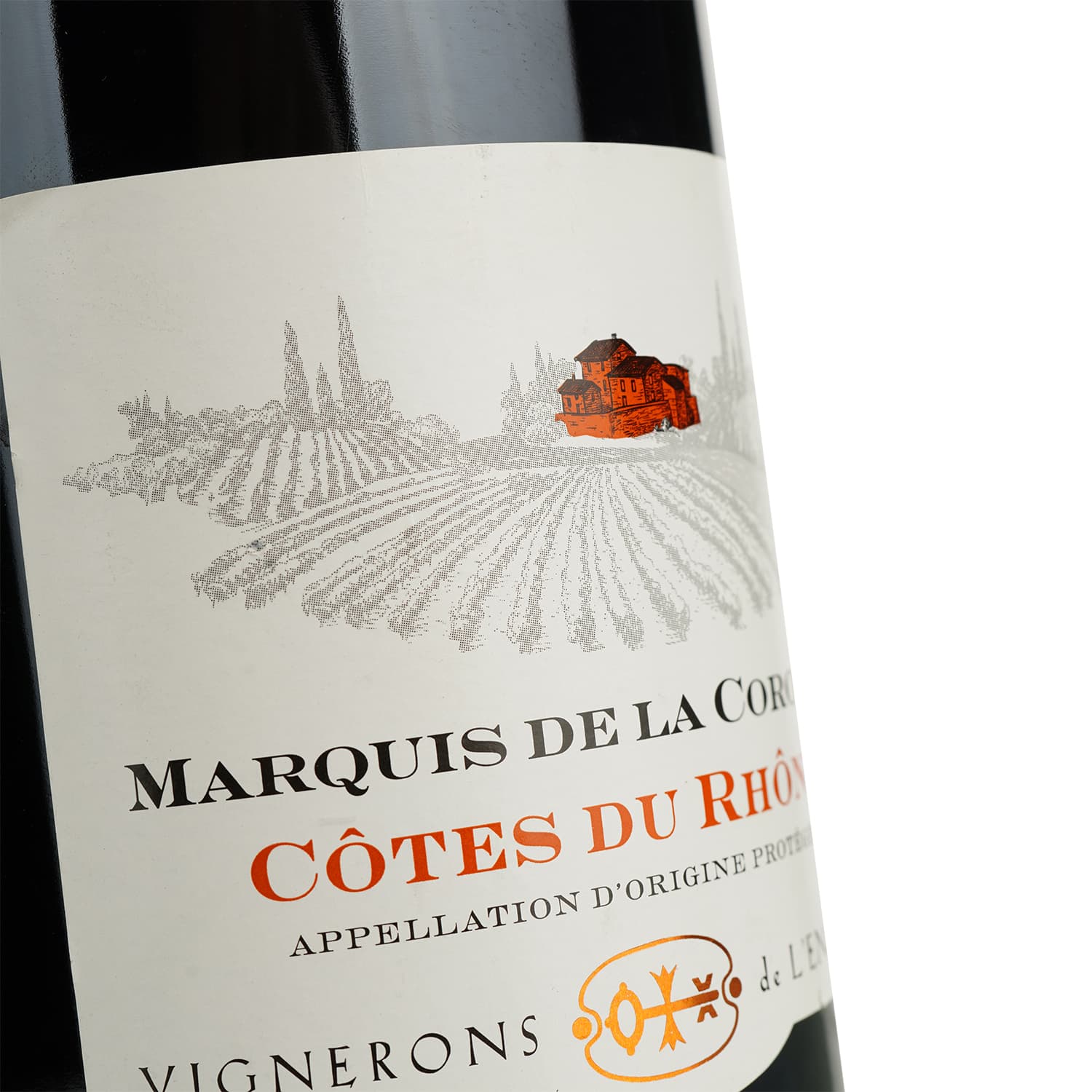 Вино Marquis De La Coronne Cotes Du Rhone AOP, червоне, сухе, 0,75 л