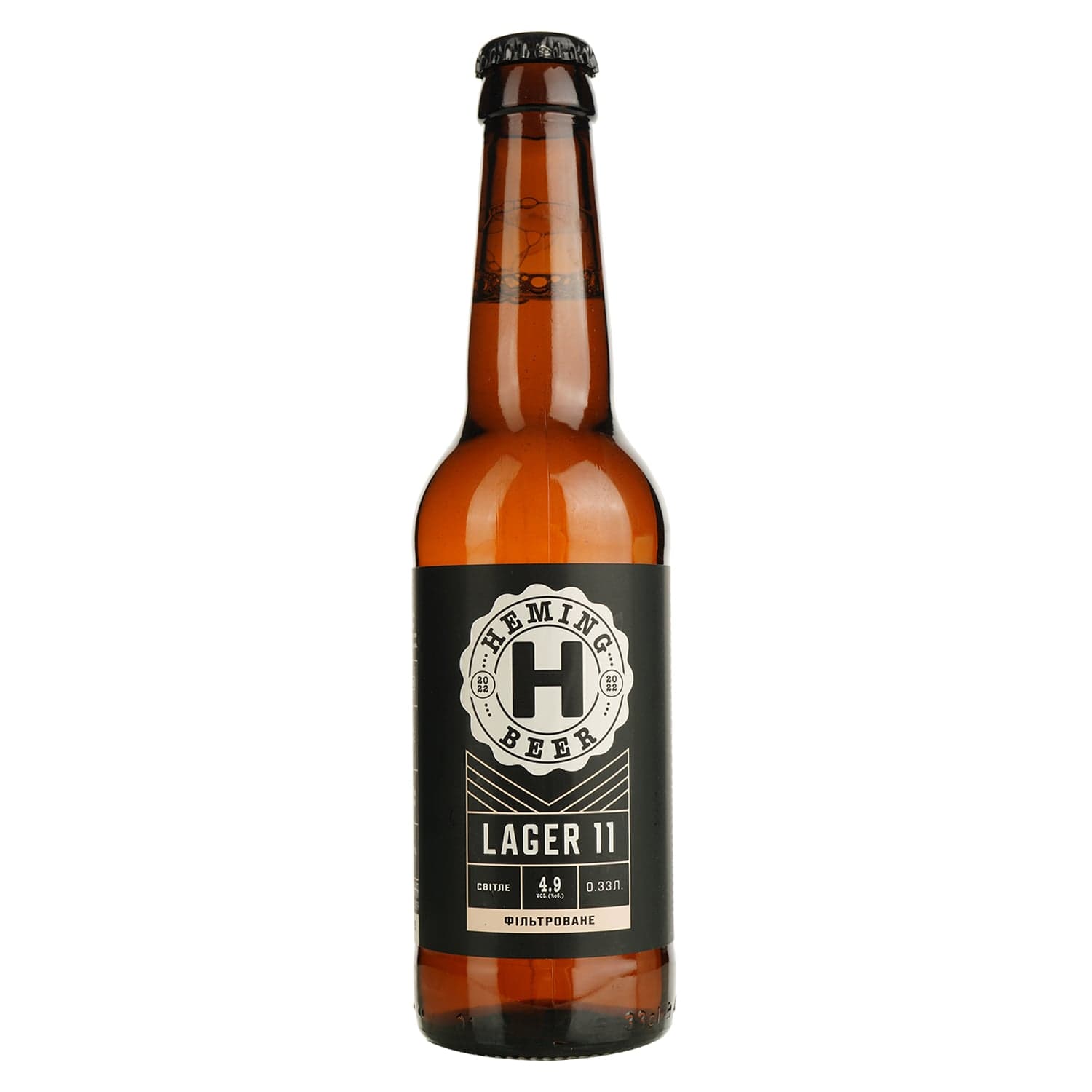 Пиво Heming Lager 11 світле фільтроване 4.9% 0.33 л