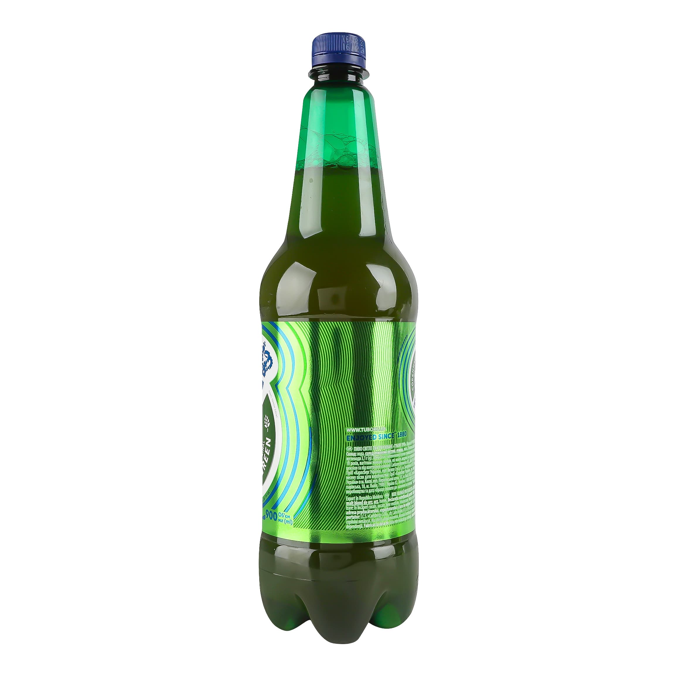 Пиво Tuborg Green, світле, 4,6%, 0,9 л