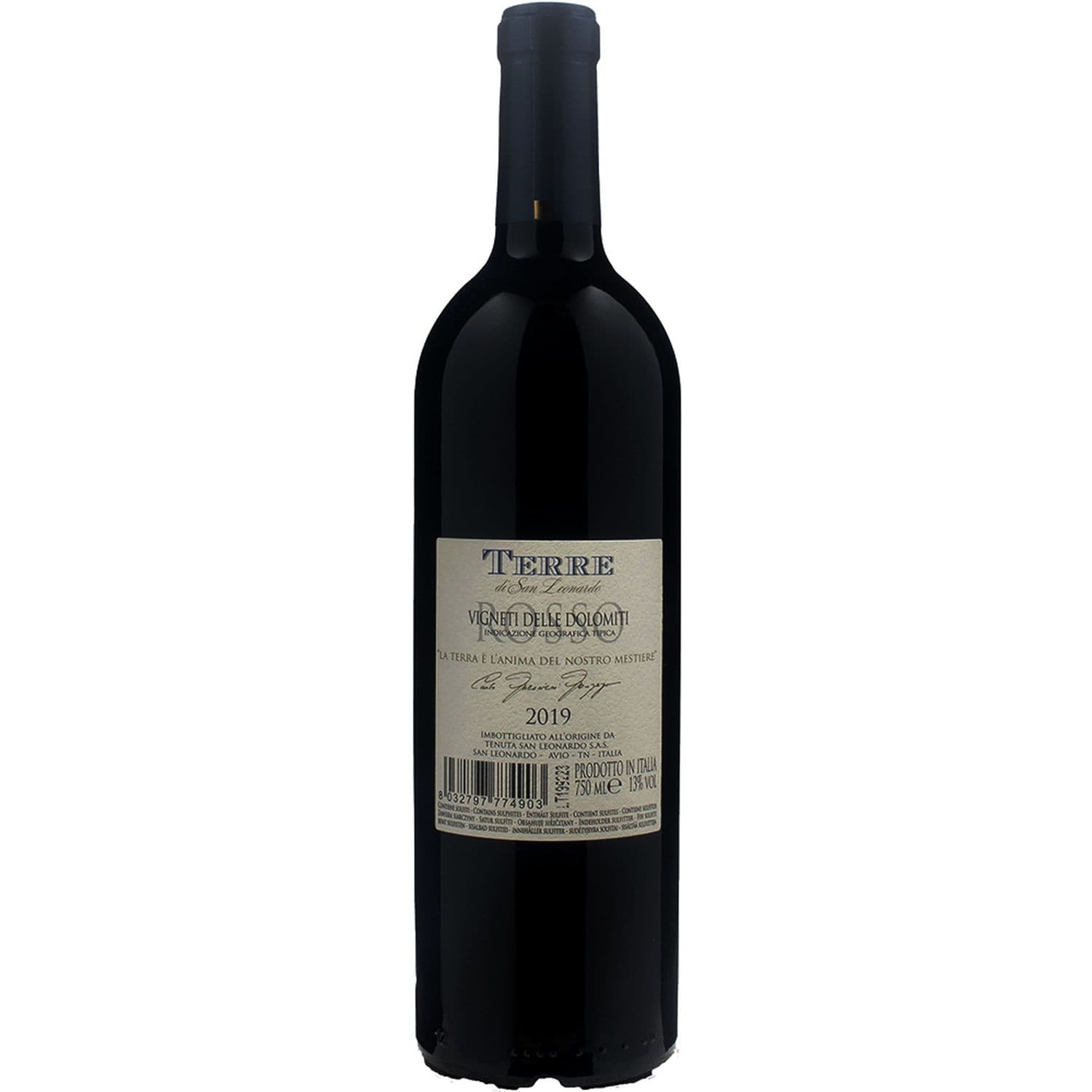 Вино San Leonardo Terre di San Leonardo 2019 Trentino Alto Adige, червоне, сухе, 0,75 л