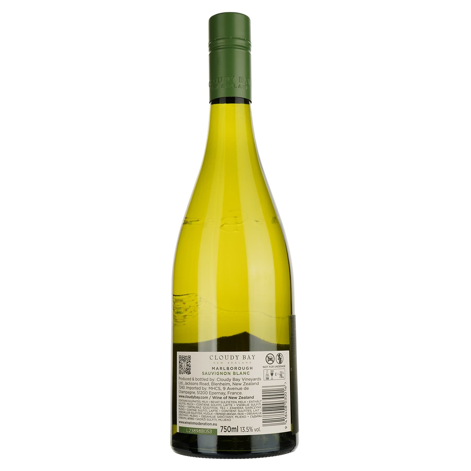 Вино Cloudy Bay Sauvignon Blanc, біле, сухе, 13,5%, 0,75 л (566447)