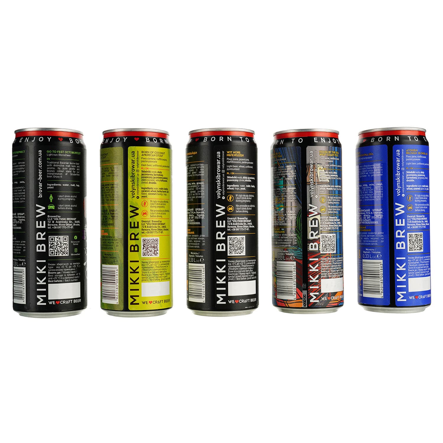 Набір пива Mikki Brew Party Time 4.9-8.5% 3.96 л (12 шт. x 0.33 л)