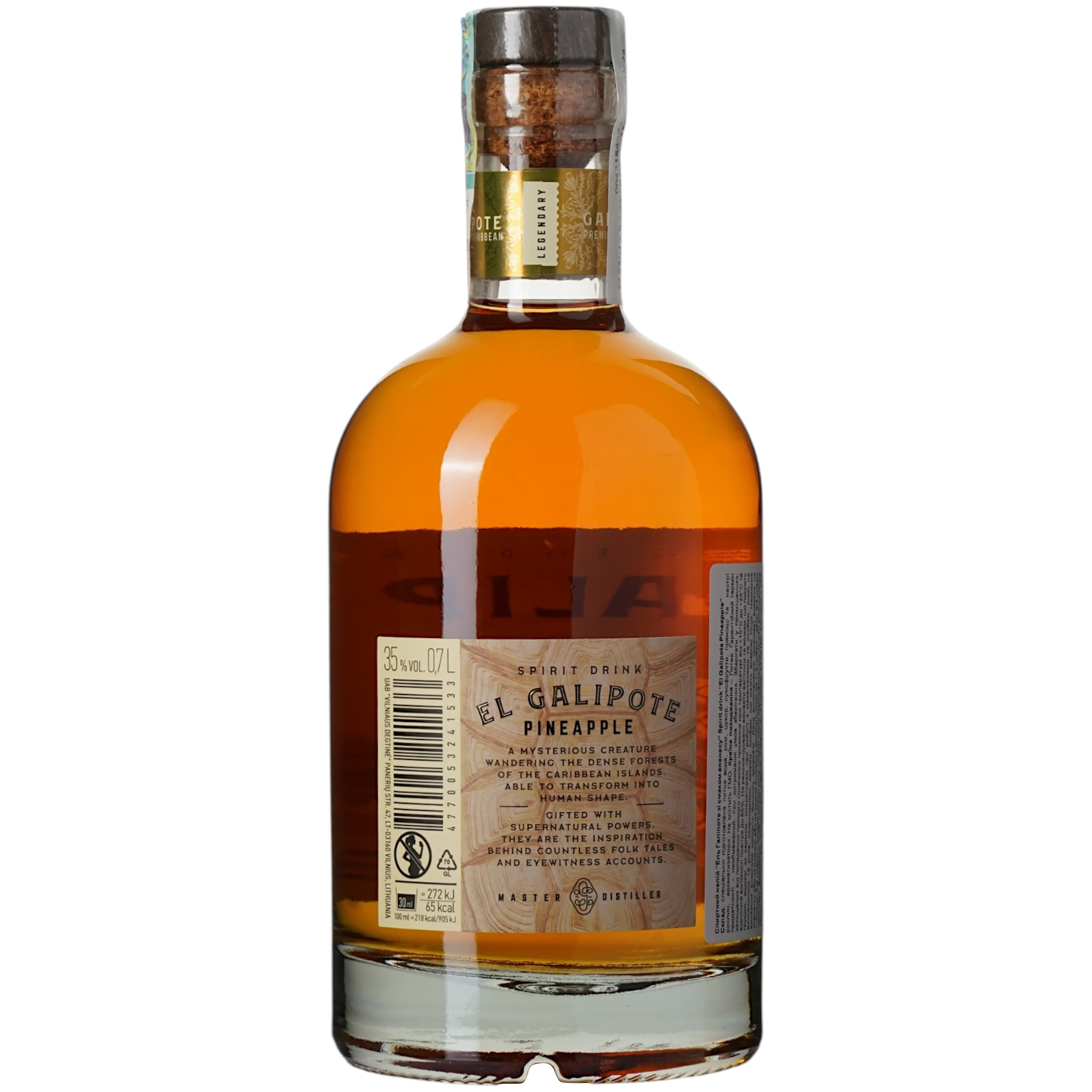 Спиртний напій El Galipote Pineapple 35% 0.7 л (4770053241533)