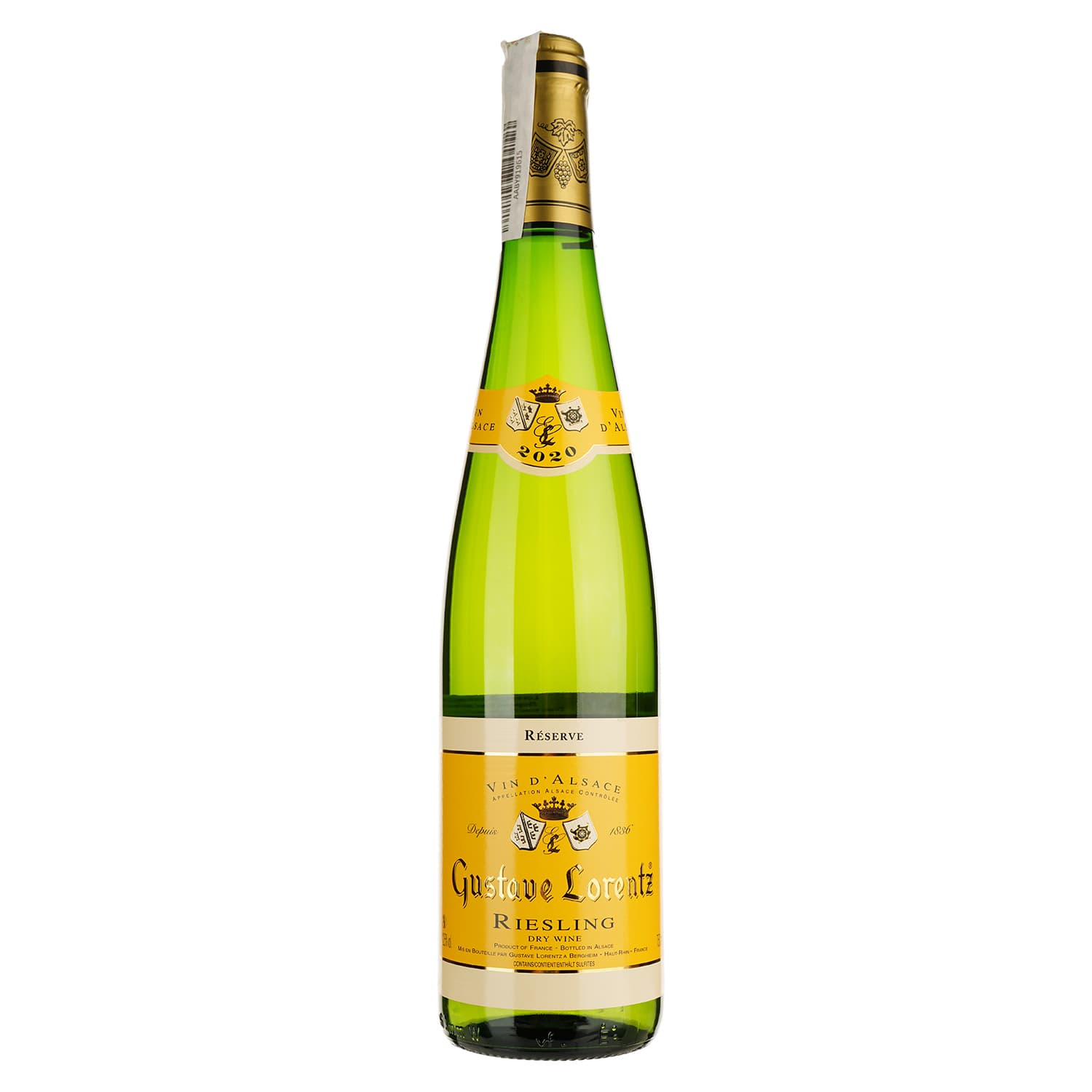 Вино Gustave Lorentz Riesling Reserve, біле, сухе, 12%, 0,75 л (1123230)