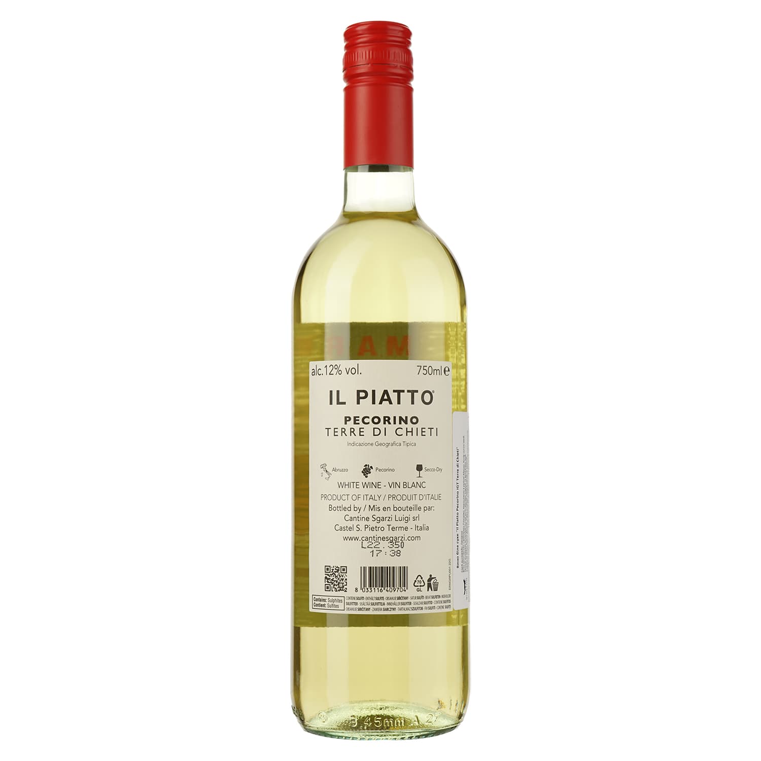 Вино Il Piatto Pecorino IGT Terre di Chieti біле сухе 0.75 л