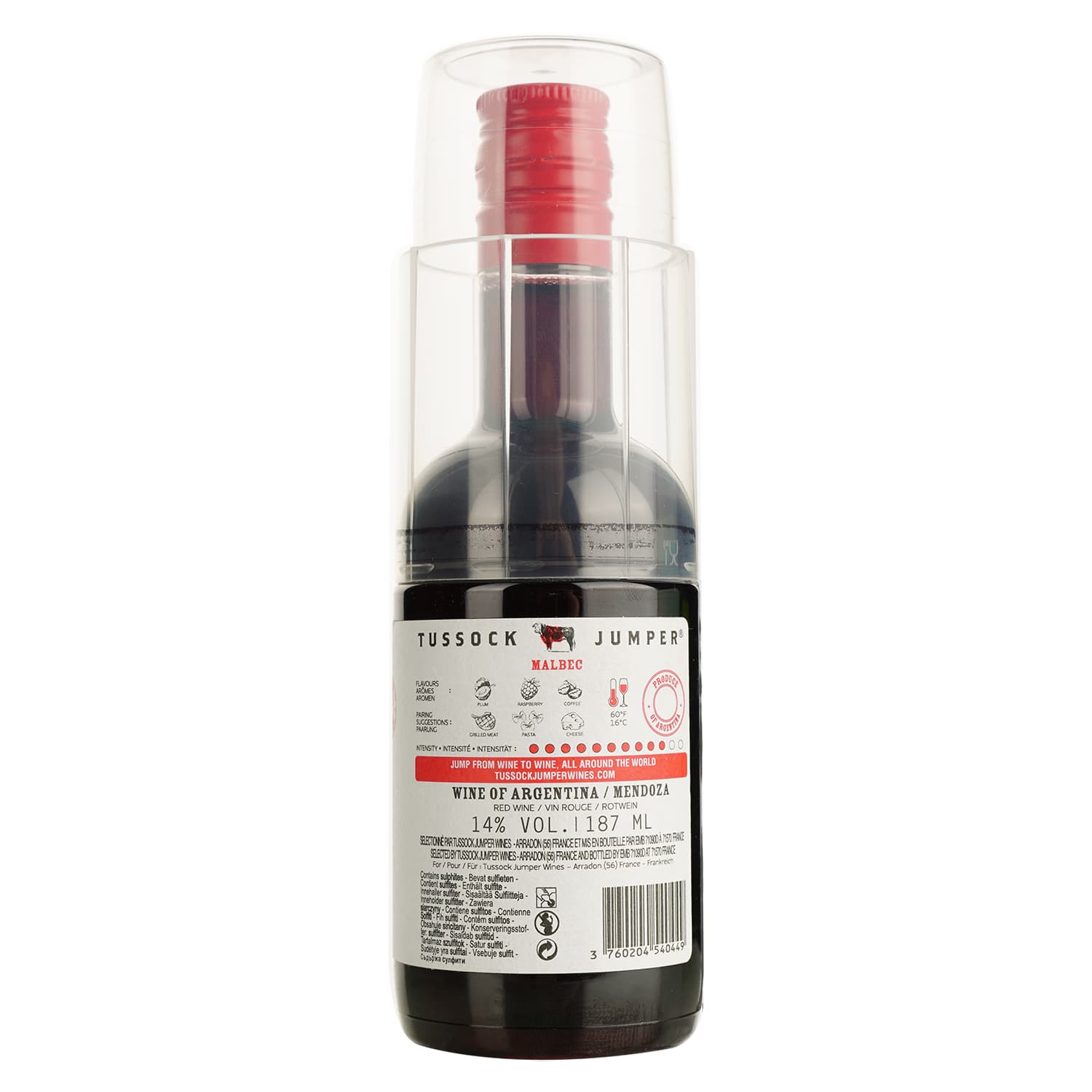 Вино Tussock Jumper Malbec червоне сухе 0.187 л