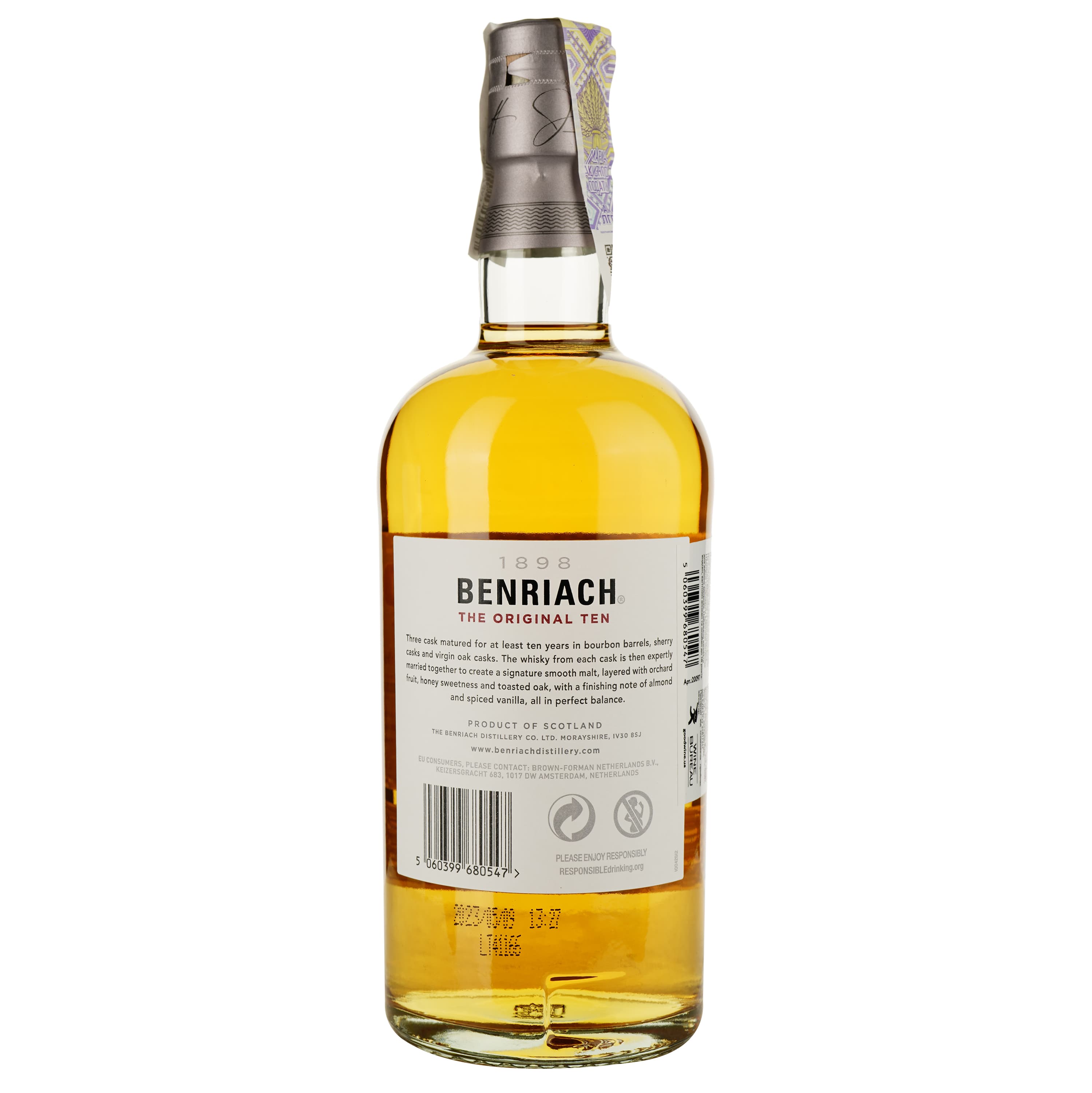 Віскі BenRiach The Original Ten 10 yo Single Malt Scotch Whisky 43% 0.7 л