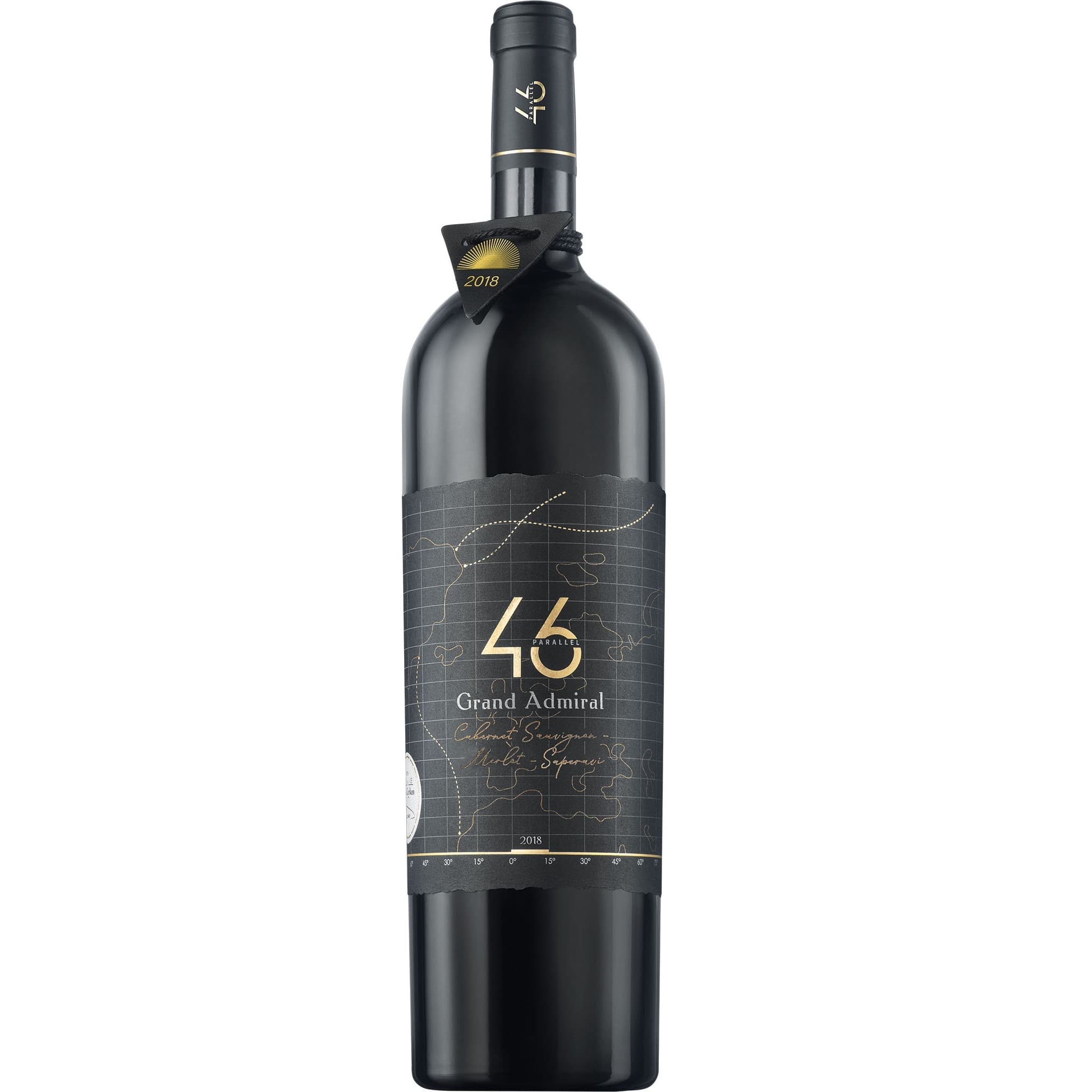 Вино 46 Parallel Grand Admiral Cabernet Sauvignon - Merlot - Saperavi марочне 2018 червоне сухе 1.5 л 13.8% (4820233640974)