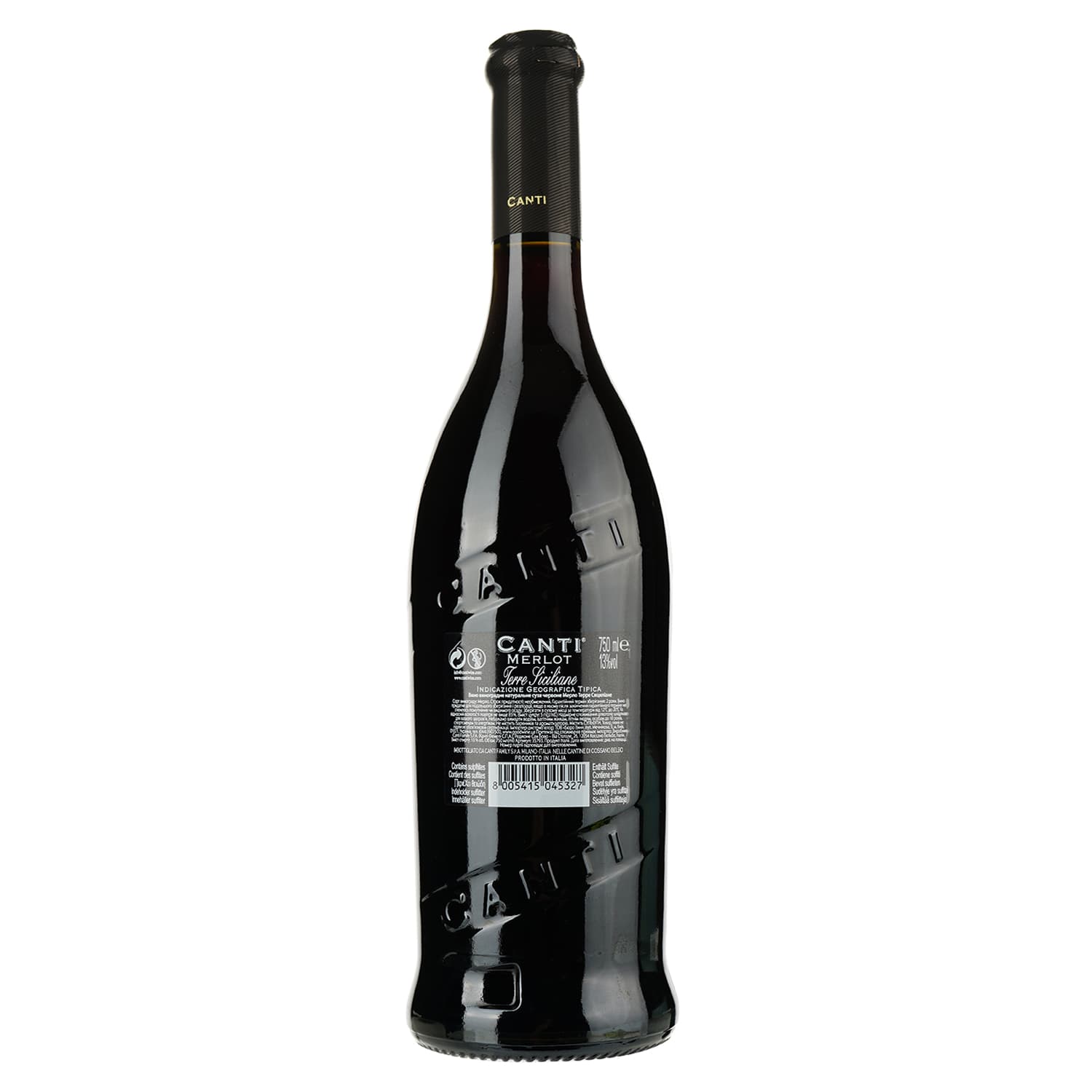 Вино Canti Merlot Terre Siciliane, 13%, 0,75 л