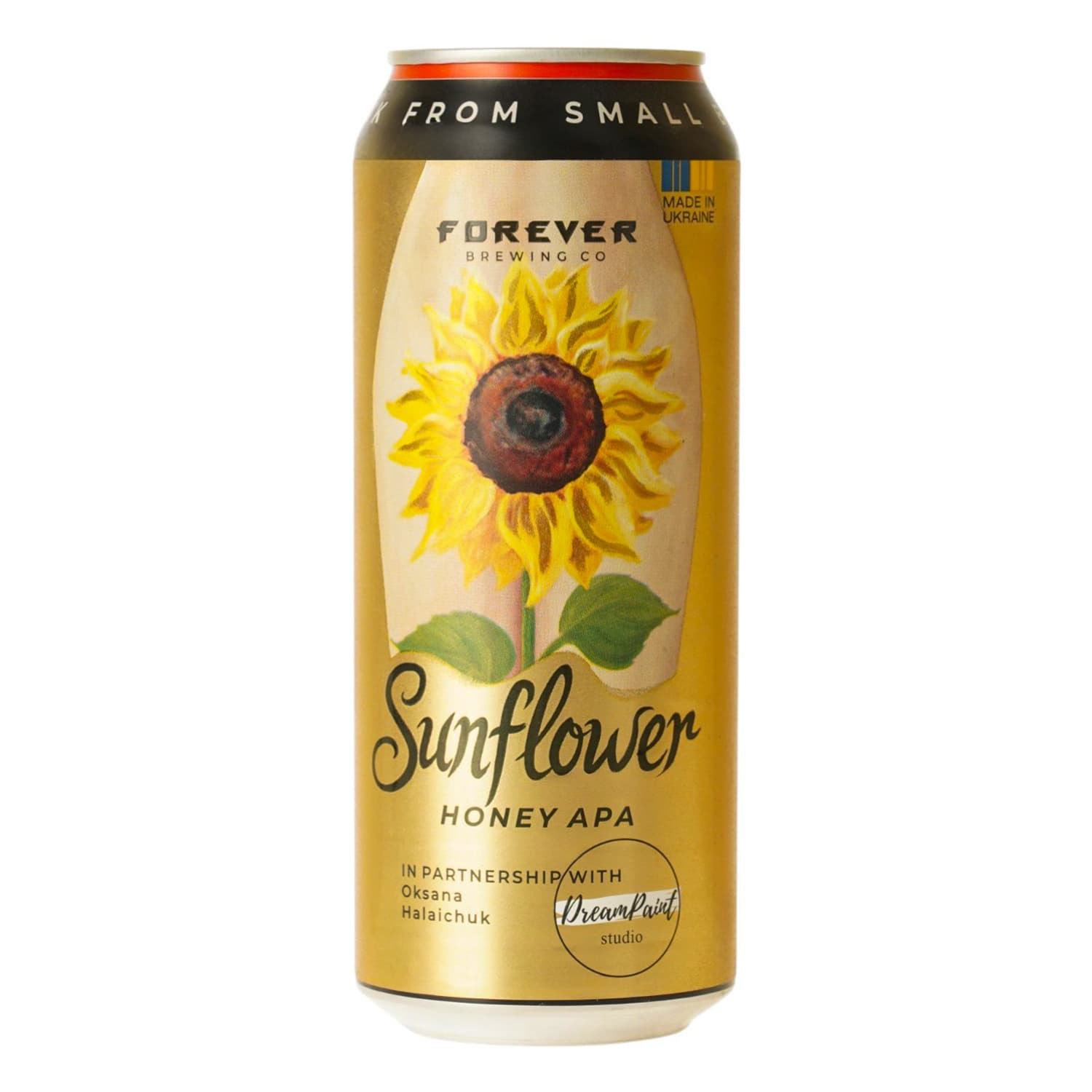 Пиво світле нефільтроване Forever Sunflower 0.5 з/б