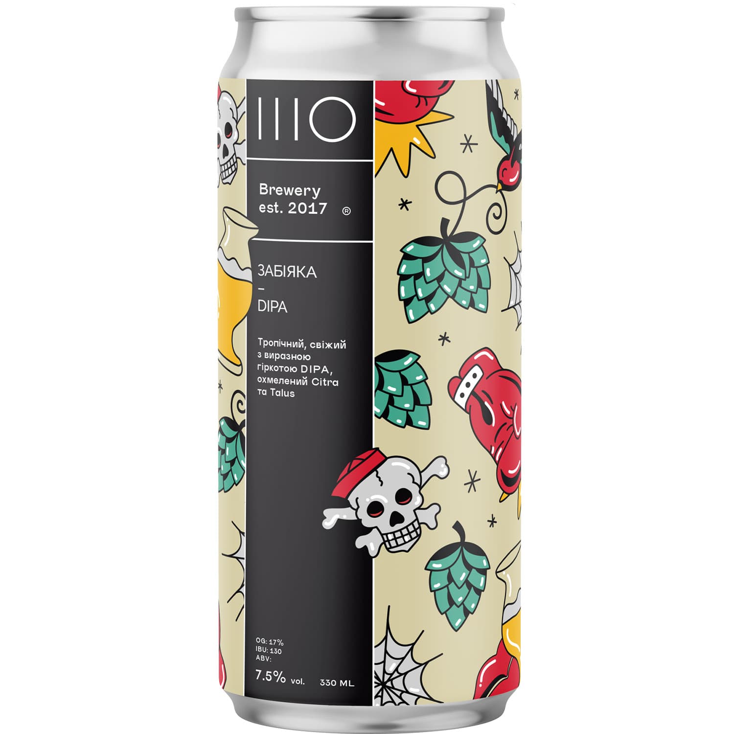 Пиво Sho Brewery Забіяка світле 7.5% 0.33 л з/б