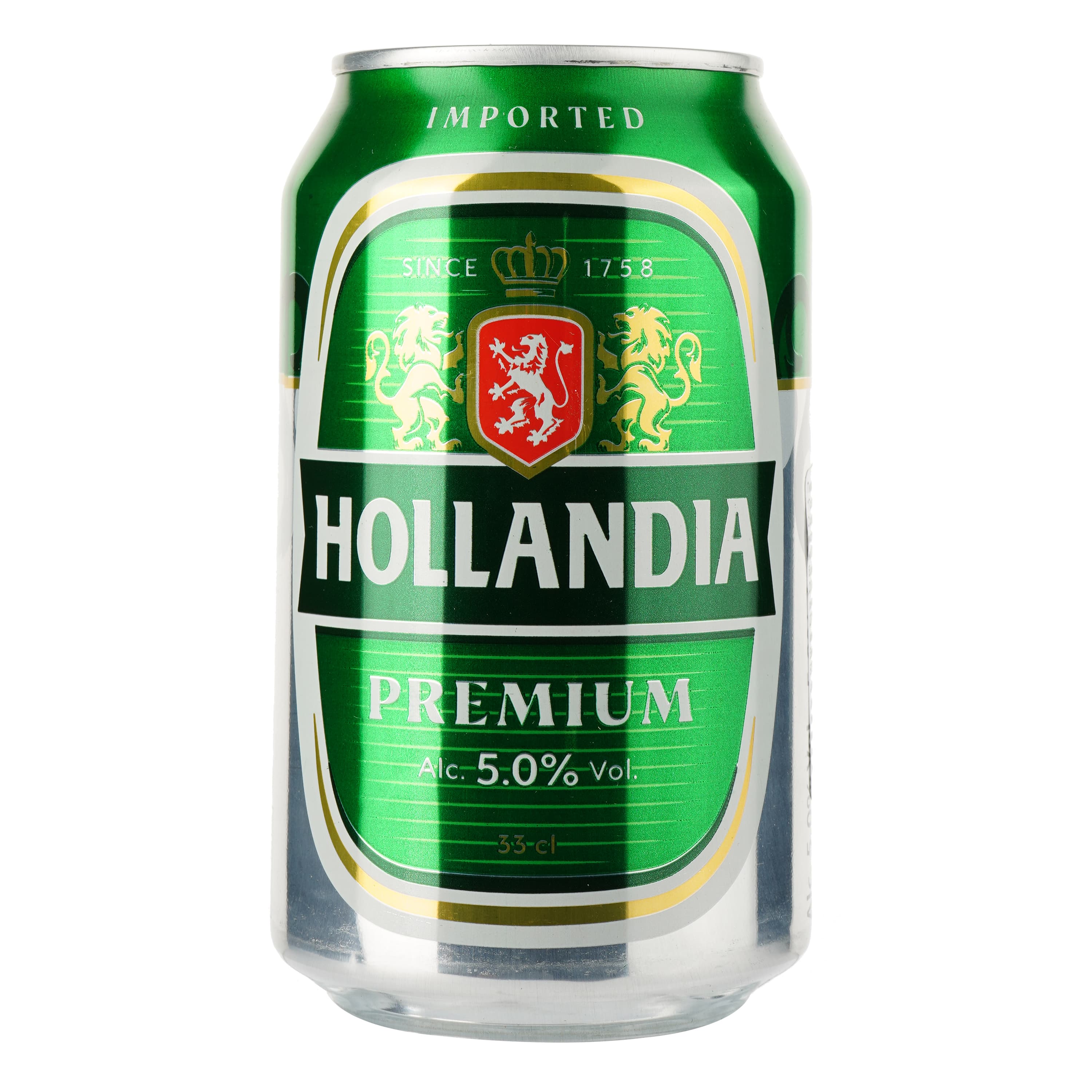 Пиво Hollandia, світле, фільтроване, 4,7%, з/б, 0,33 л