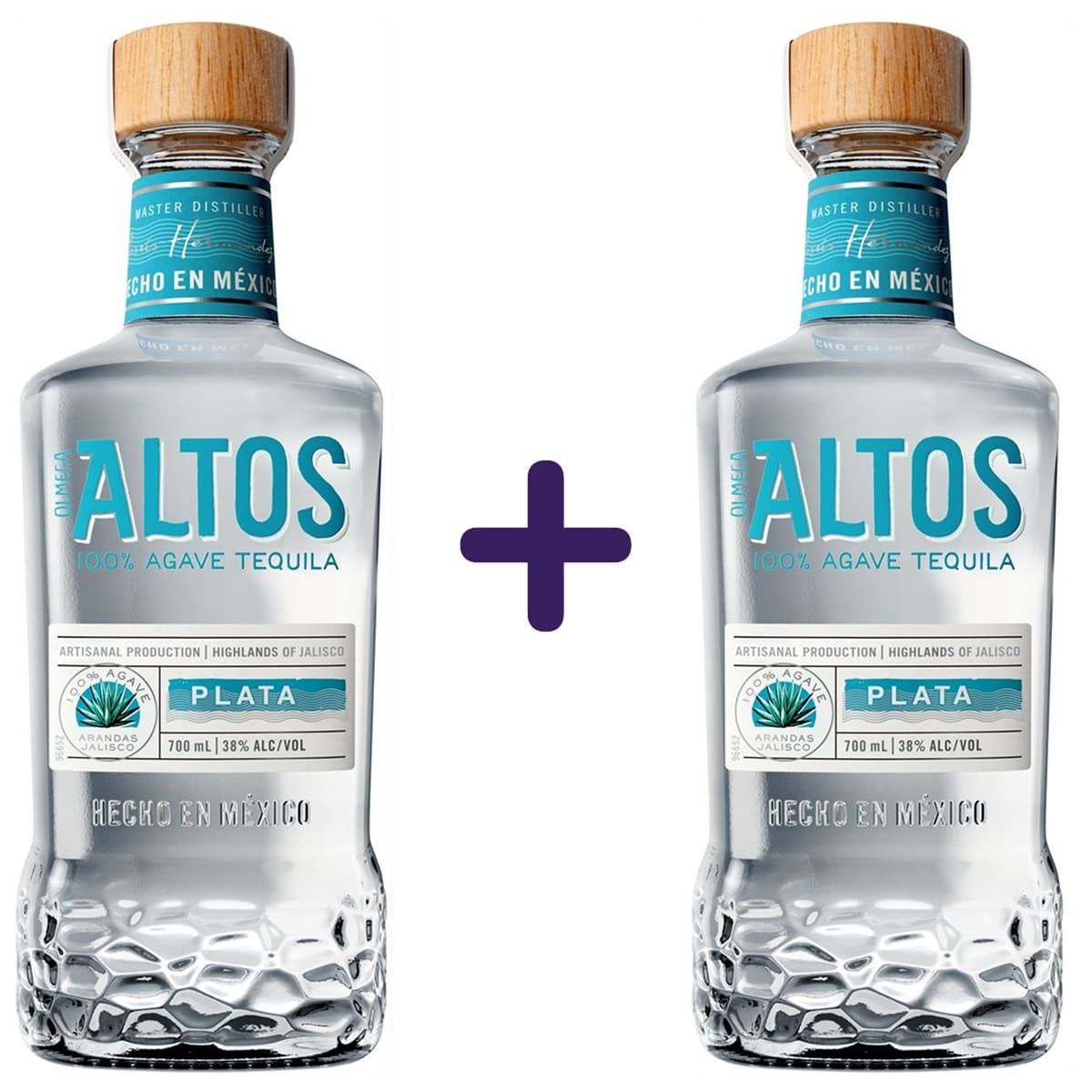 Текіла Olmeca Altos Plata 100% Agave 38% 1.4 л (2 шт. х 0.7 л)