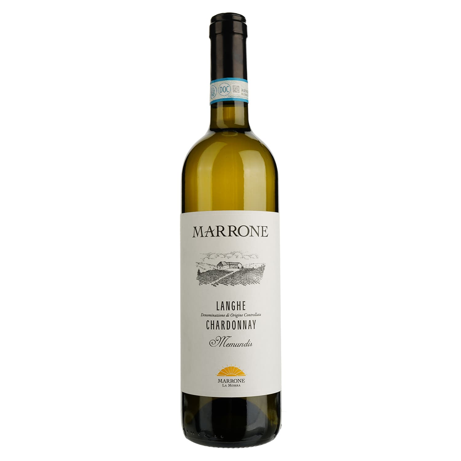Вино Gian Piero Marron Langhe Chardonnay Memundis DOC, біле, сухе, 14%, 0,75 л