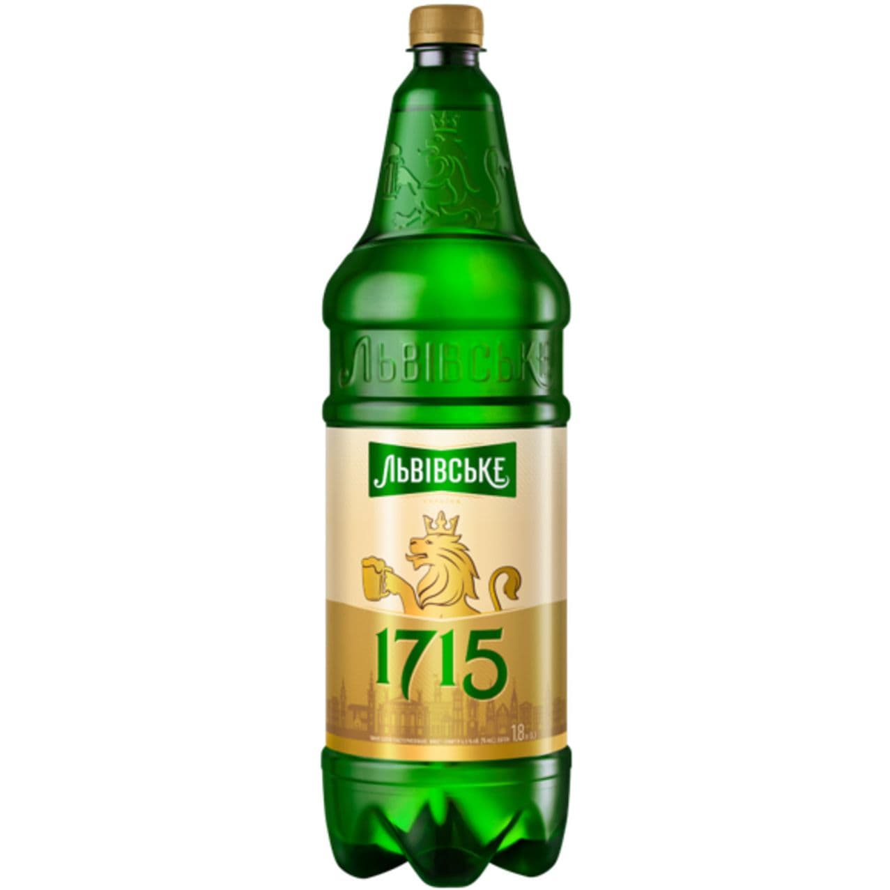 Пиво Львівське 1715 світле 4.5% 1.8 л