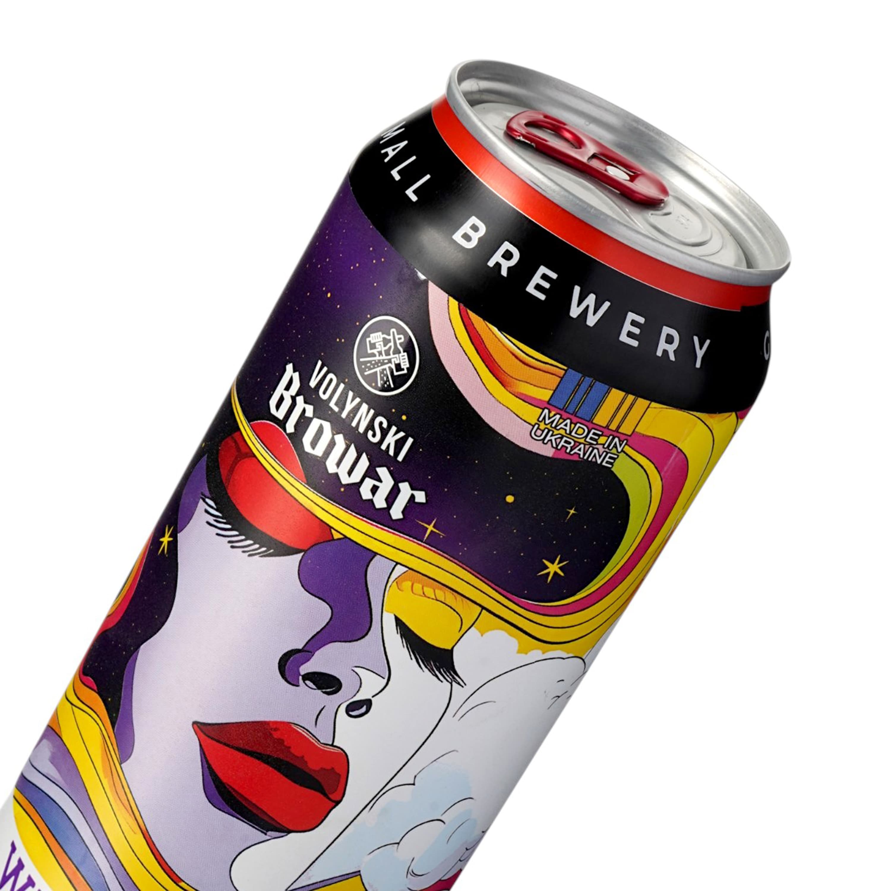 Пиво Volynski Browar Weizen, світле, нефільтроване, 4,9%, з/б, 0,5 л