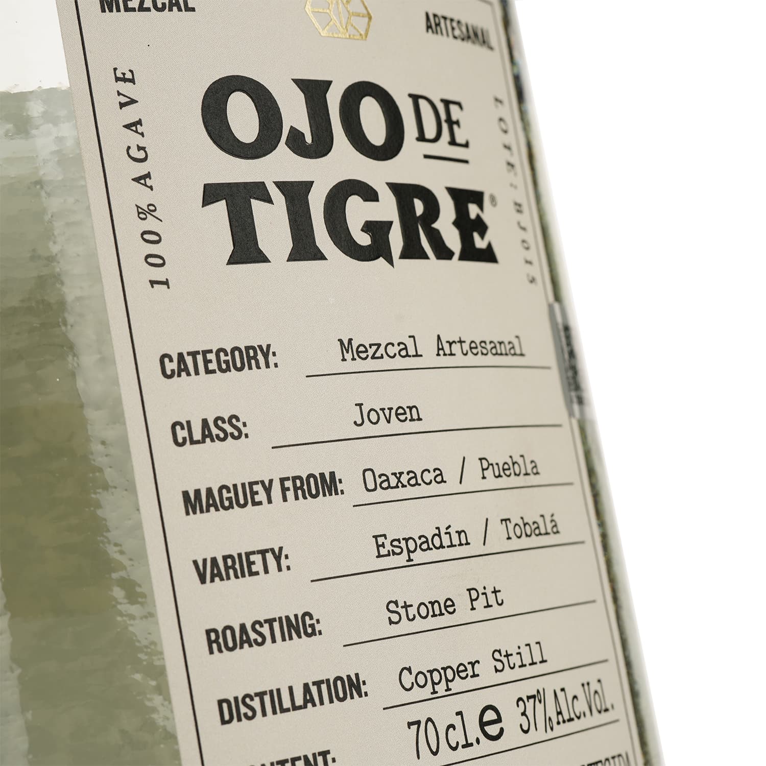 Мескаль Ojo de Tigre Artesanal Espadin Tobala 37% 0.7 л