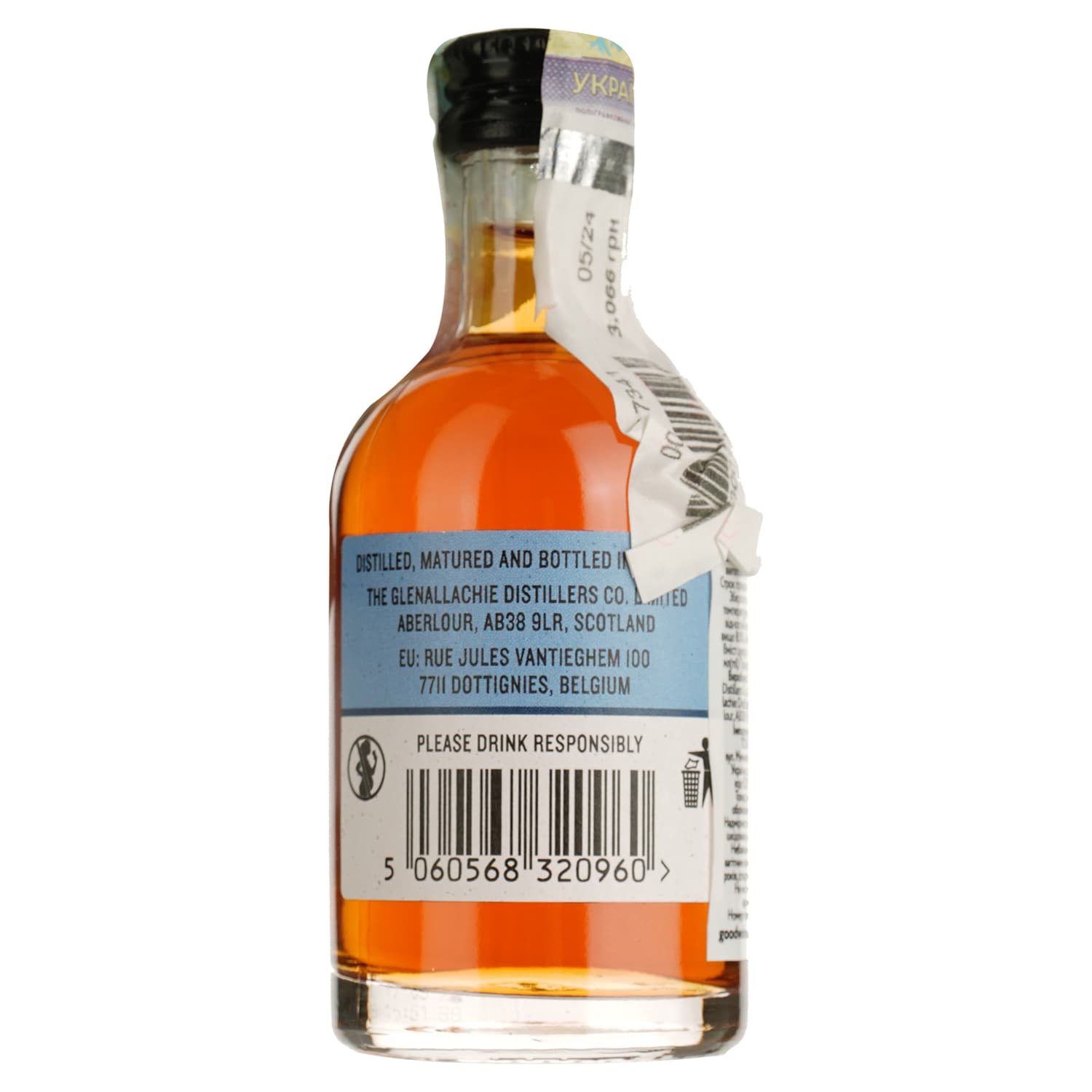 Віскі GlenAllachie 15yo Single Malt Scotch Whisky 46% 0.05 л