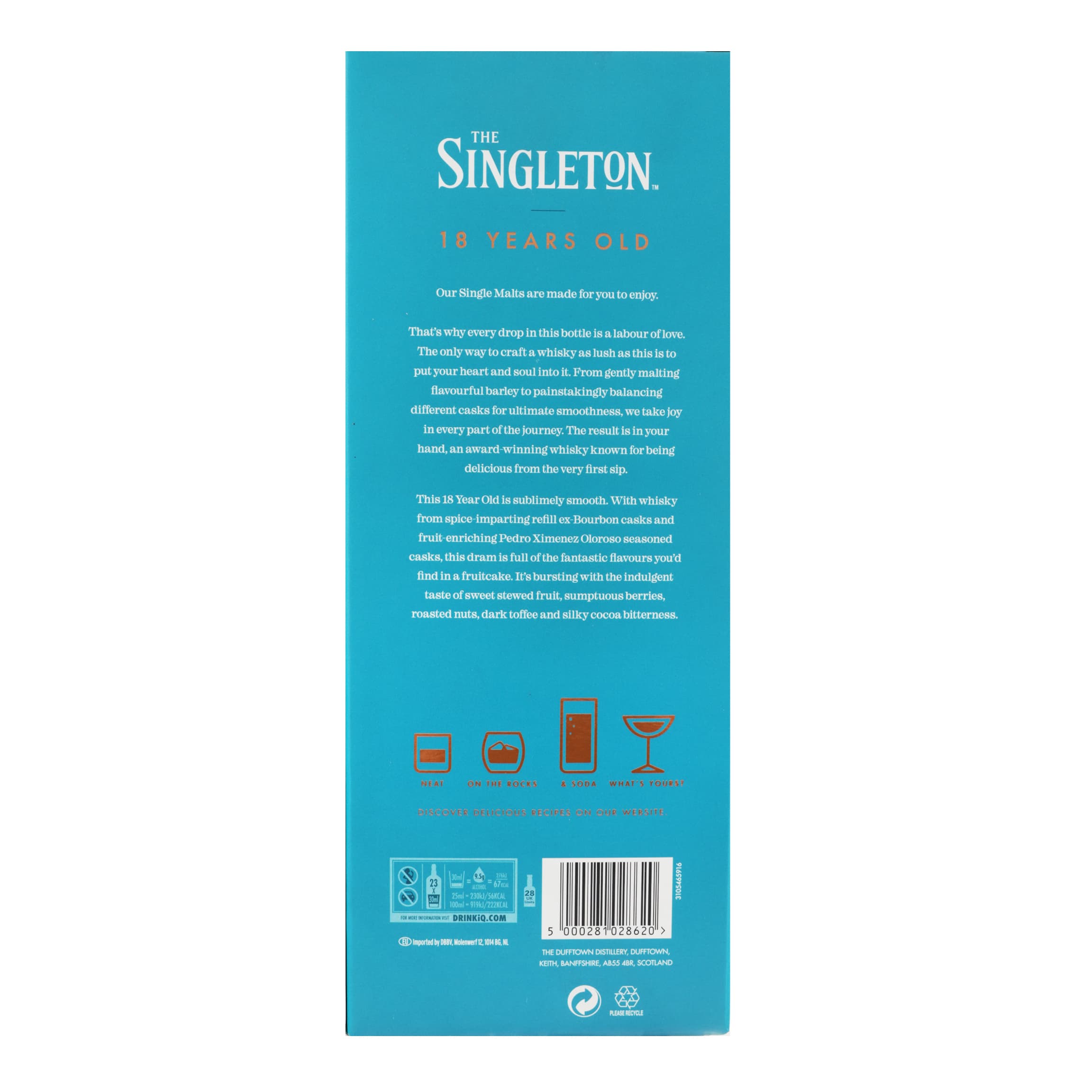 Віскі Singleton of Dufftown 18 років витримки 40% 0.7 л