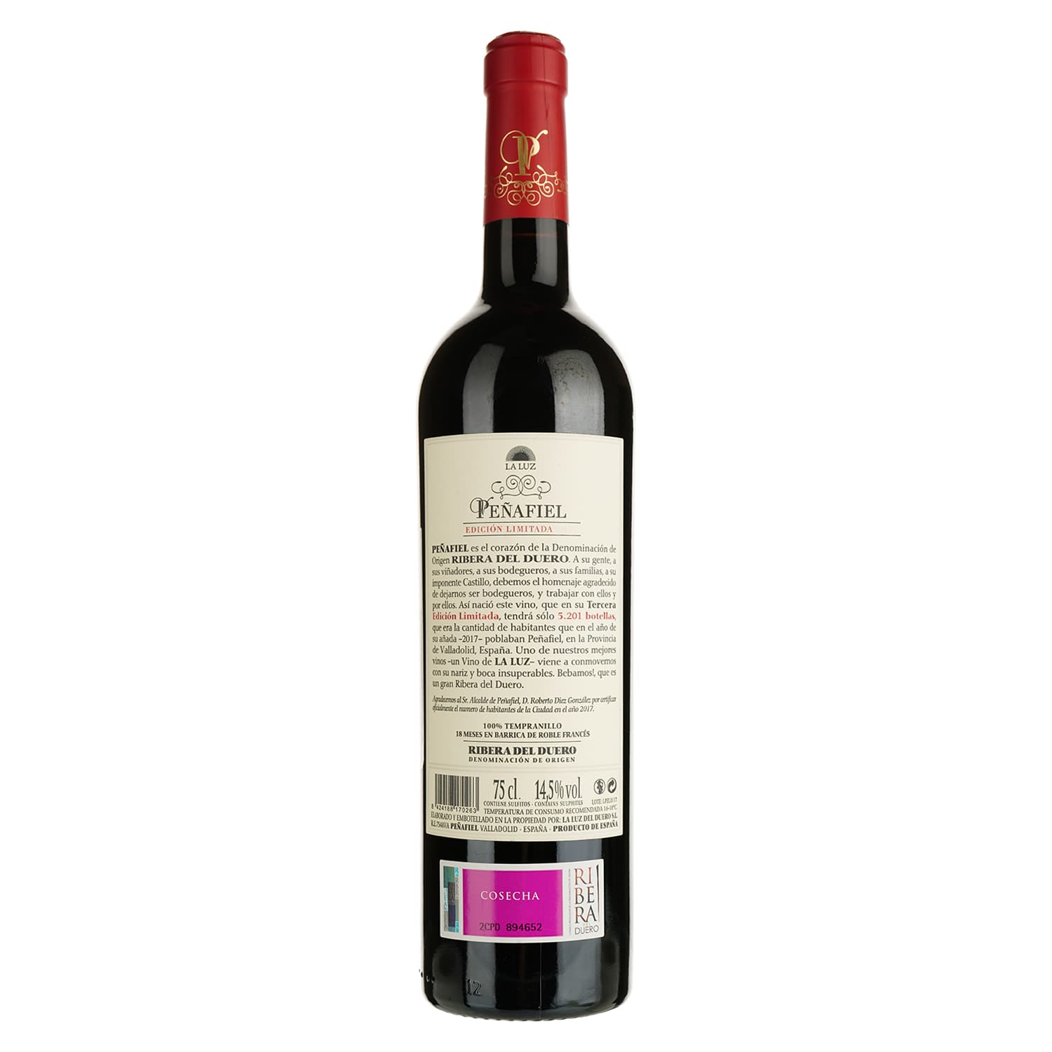 Вино La Luz Penafiel Edicion Limitada DO Ribera Del Duero червоне сухе 0.75 л