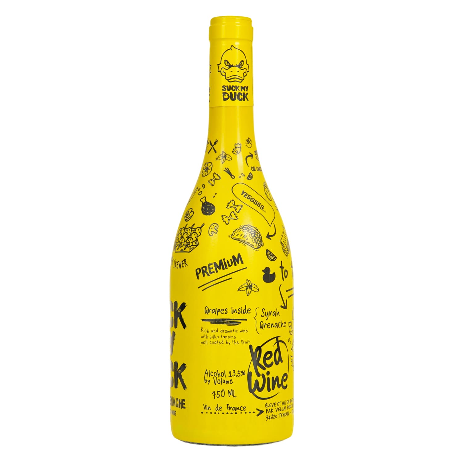 Вино Vin de France Suck My Duck Sleeve червоне сухе 0.75 л
