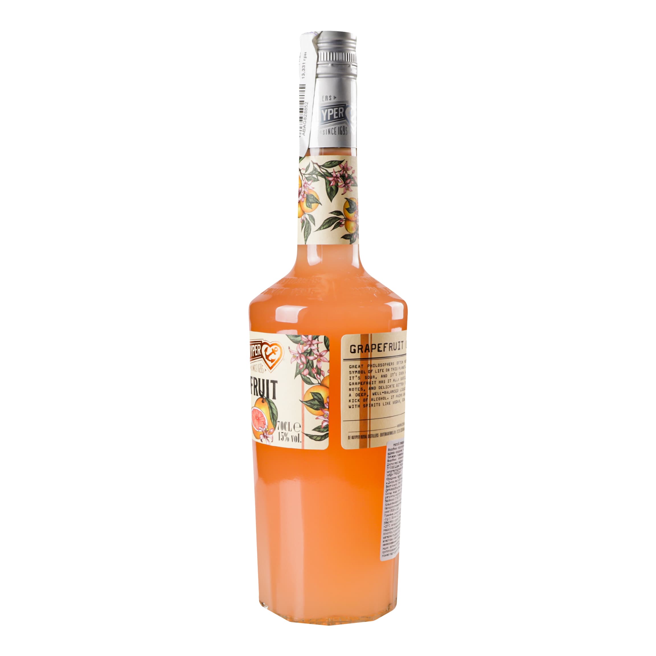Лікер De Kuyper Grapefruit 15% 0.7 л (853868)