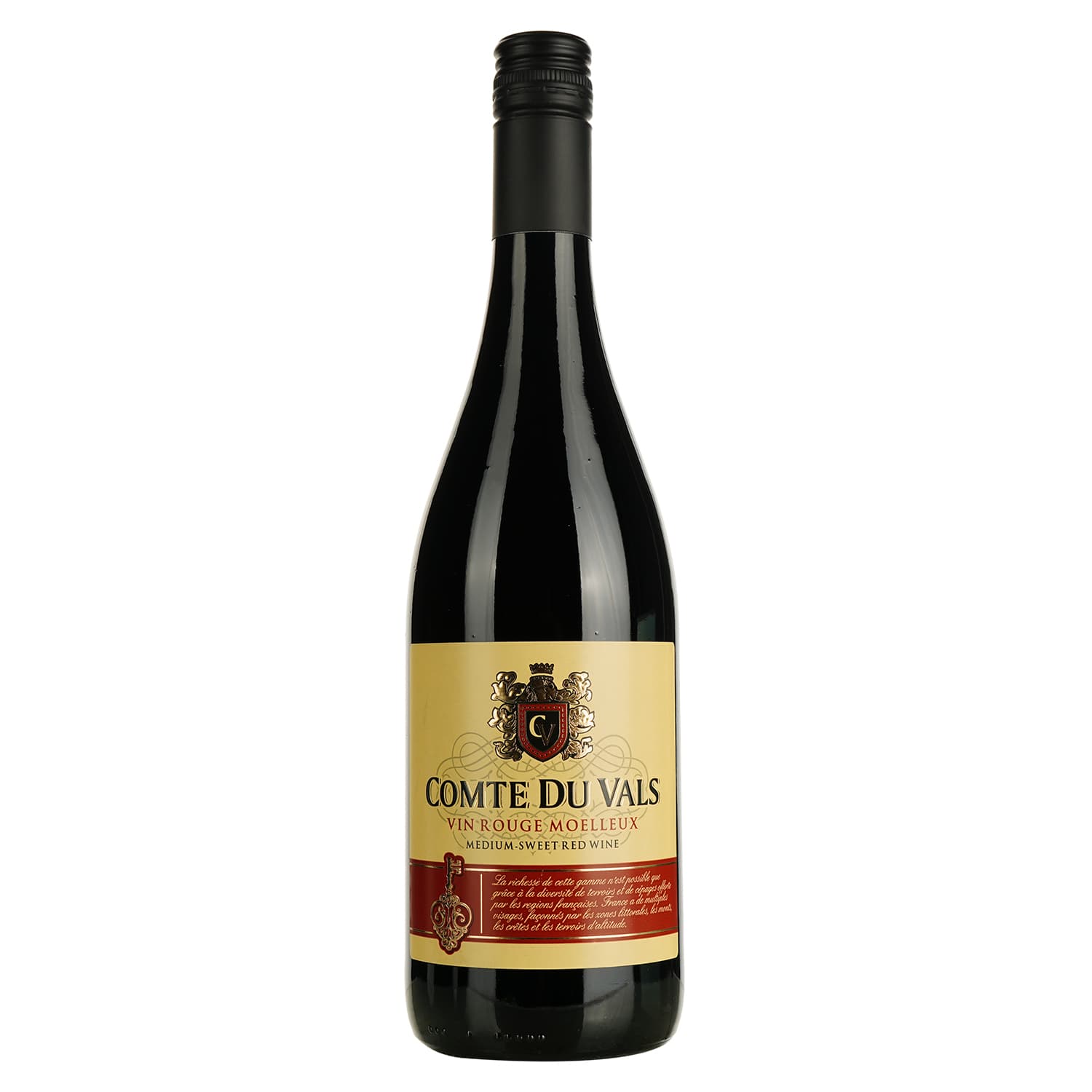 Вино Comte du Vals Rouge Medium Sweet червоне напівсолодке 0.75 л