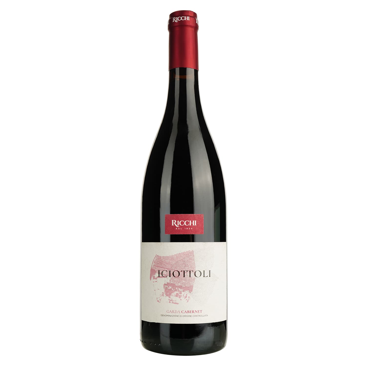 Вино Ricchi Iciottoli Cabernet Garda DOC червоне сухе 0.75 л