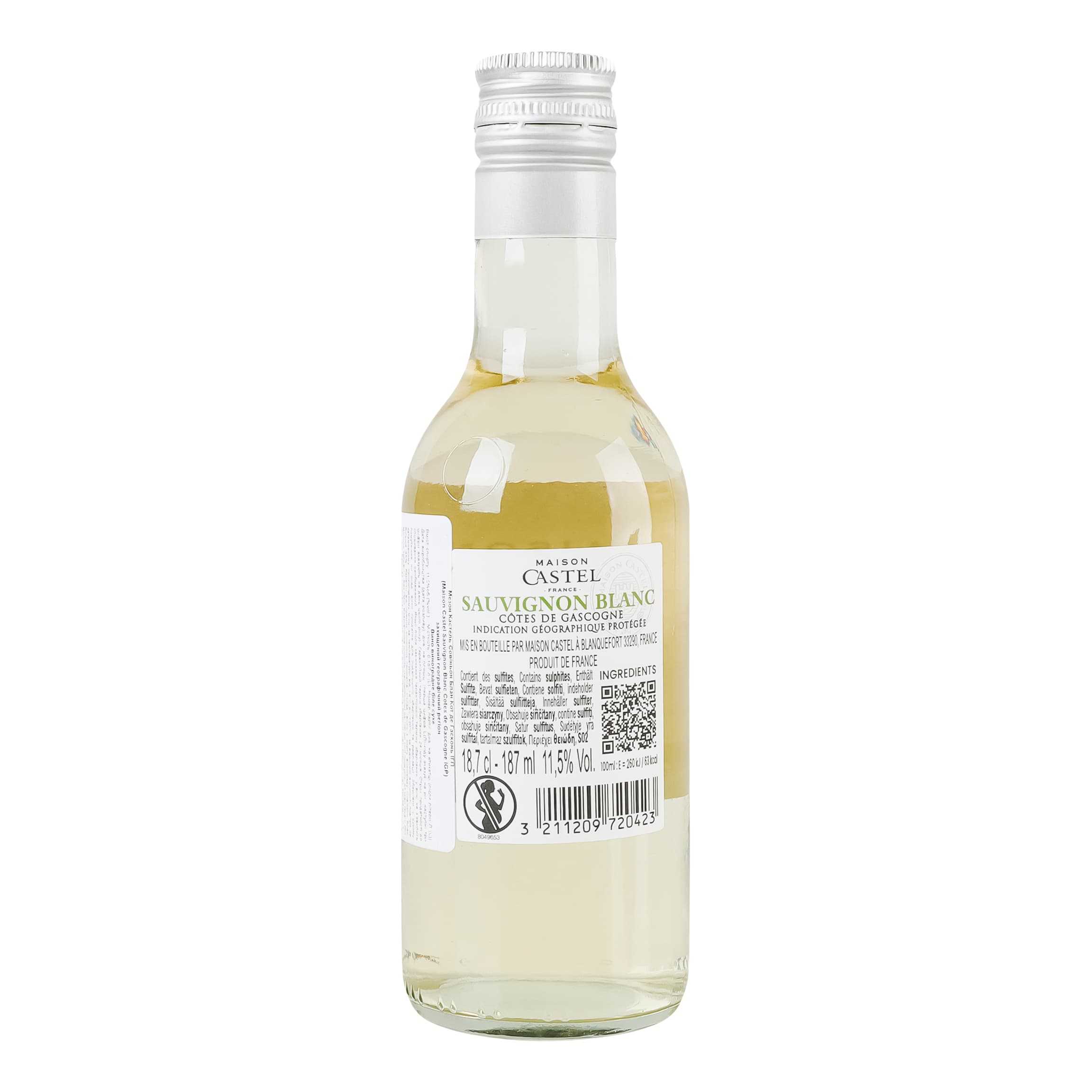 Вино Maison Castel Sauvignon Blanc Cotes de Gascogne IGP біле сухе 0.187 л