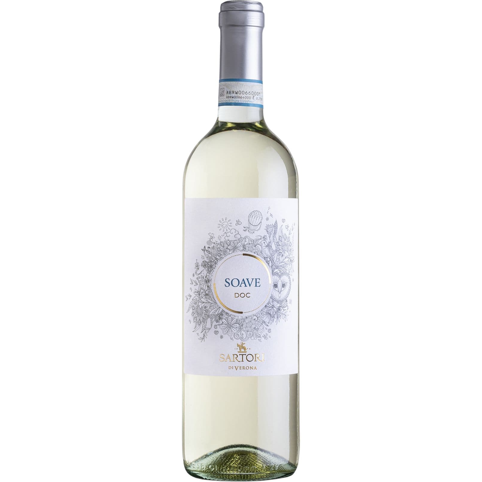 Вино Sartori Soave DOC, біле, сухе, 11,5%, 0,75 л