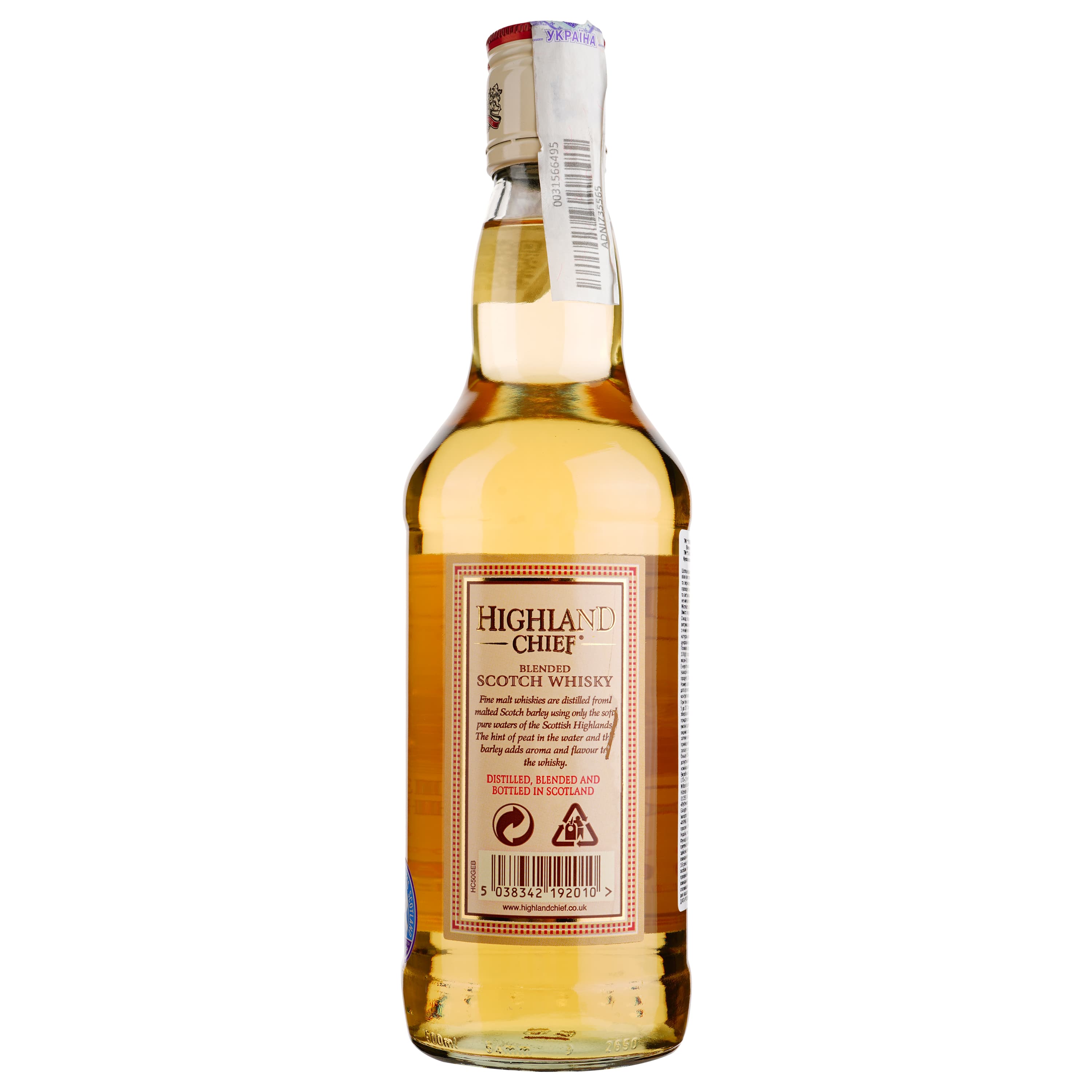 Віскі шотландський Highland Chief 3 YO blended 40%, 0,5 л