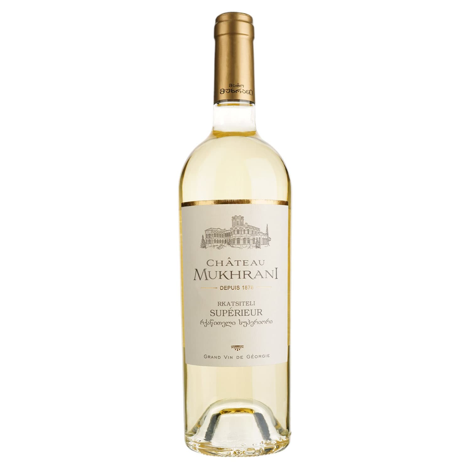 Вино Chateau Muhrani Rkatsiteli Superieur, біле, сухе, 13,5%, 0,75 л (560973)