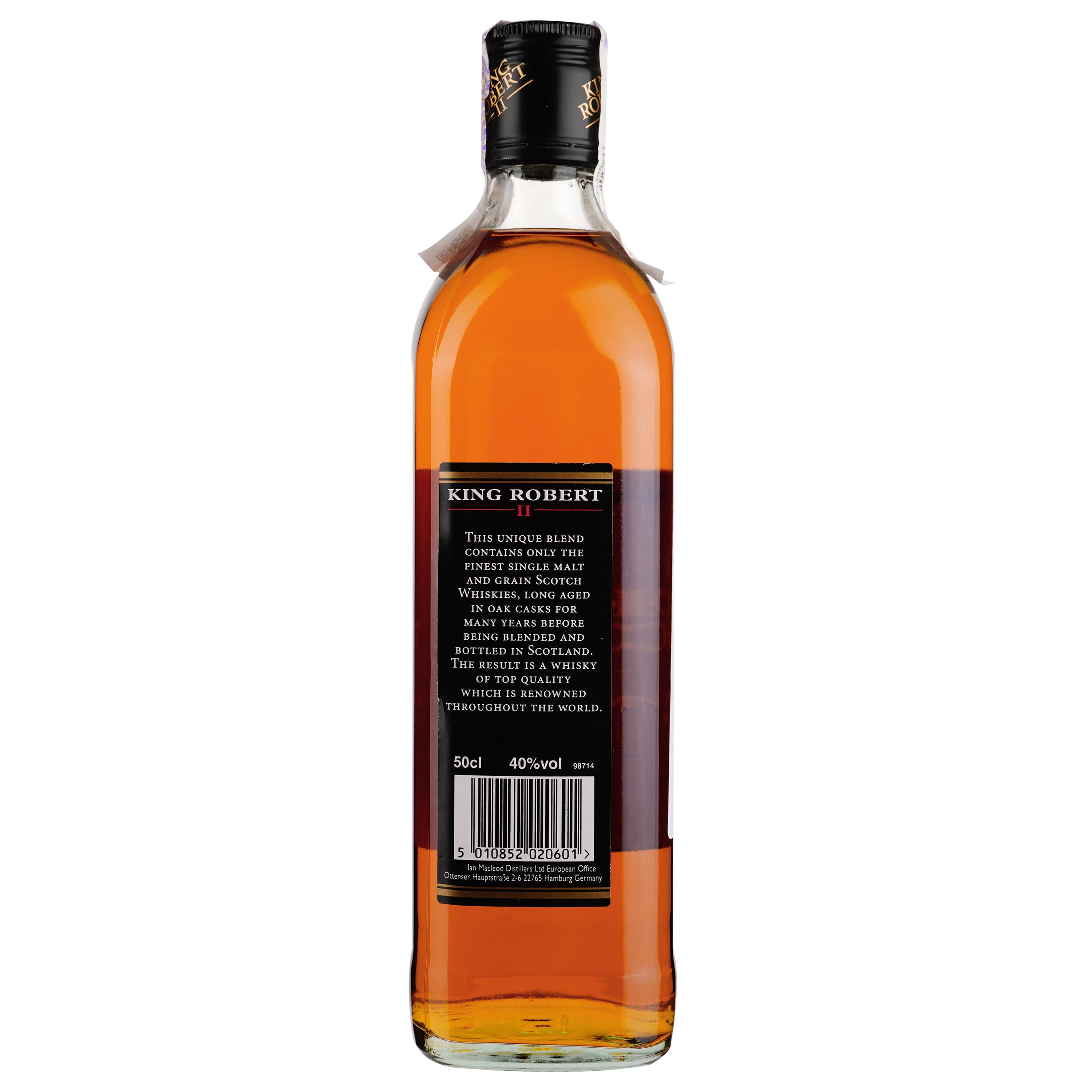 Віскі King Robert II Blended Scotch Whisky, 40%, 0,5 л