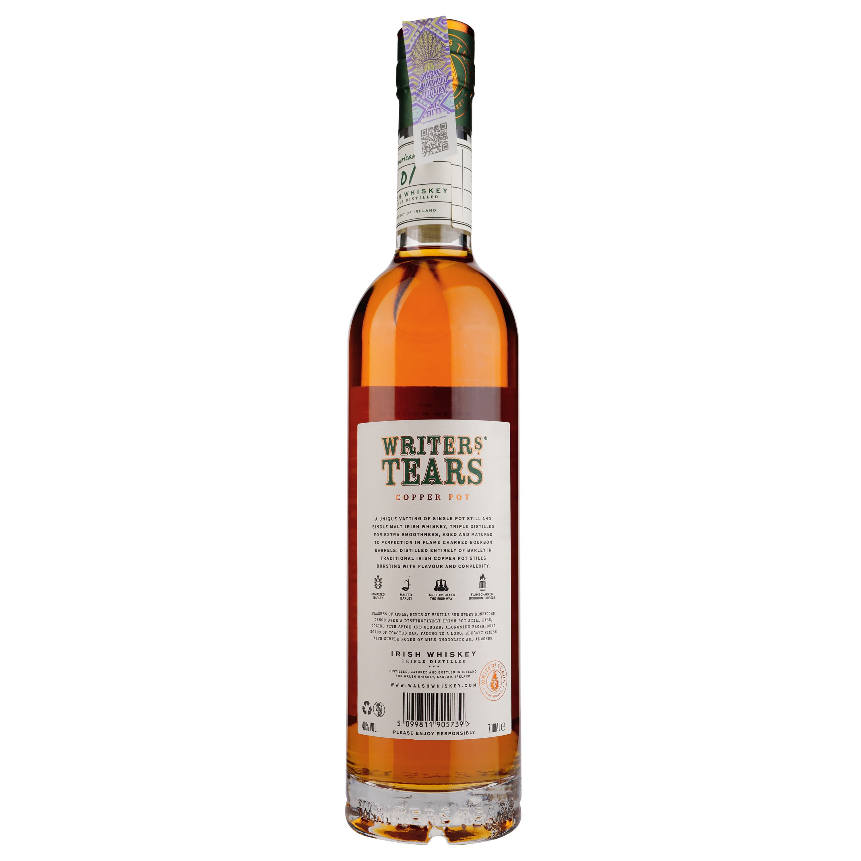 Віскі Writers Tear's Irish Whiskey, в подарунковій упаковці, 40%, 0,7 л (8000009490930)