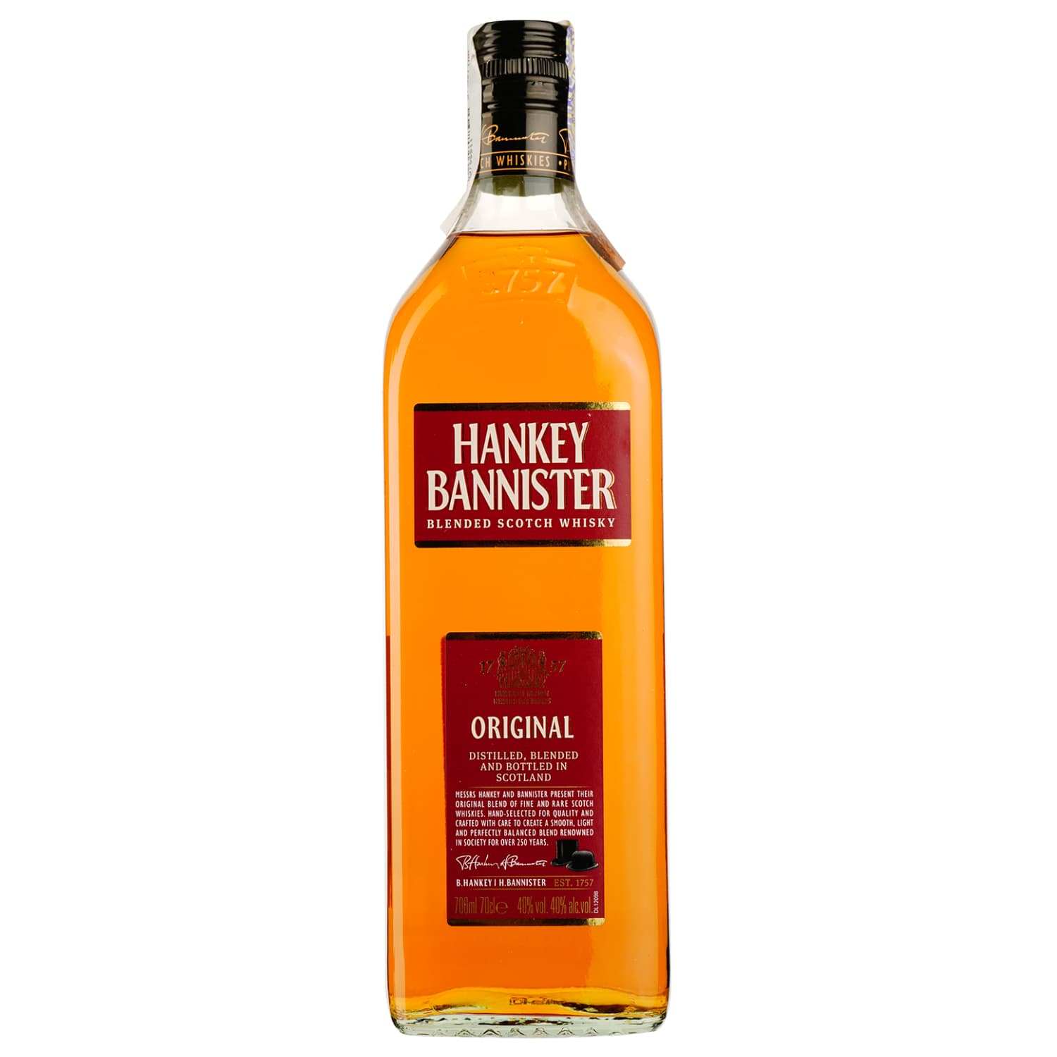 Набір шотландського Віскі Hankey Bannister Original, 40%, 0,7 л + 2 склянки