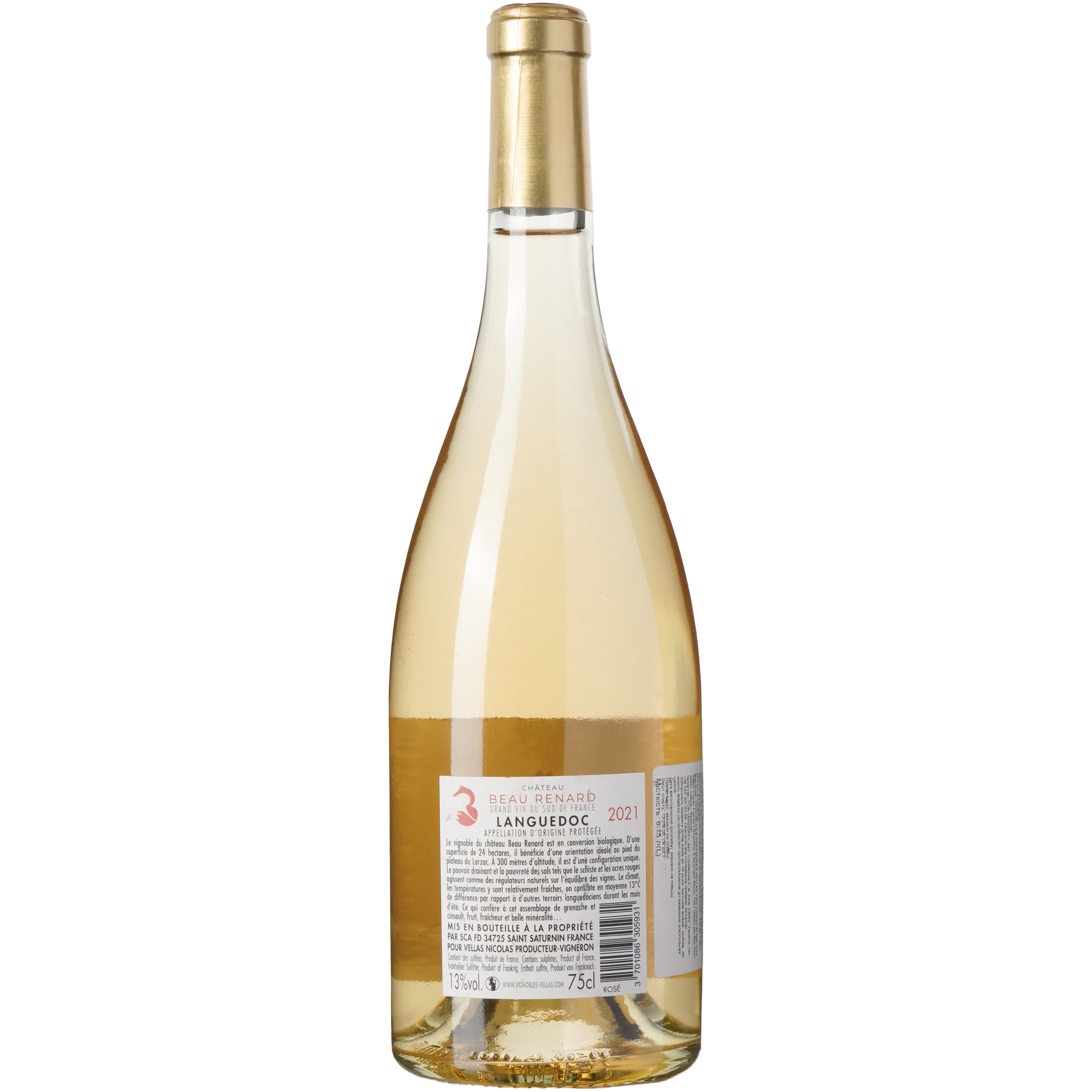 Вино Chateau Beau Renard Rose AOP Languedoc, рожеве, сухе, 0,75 л