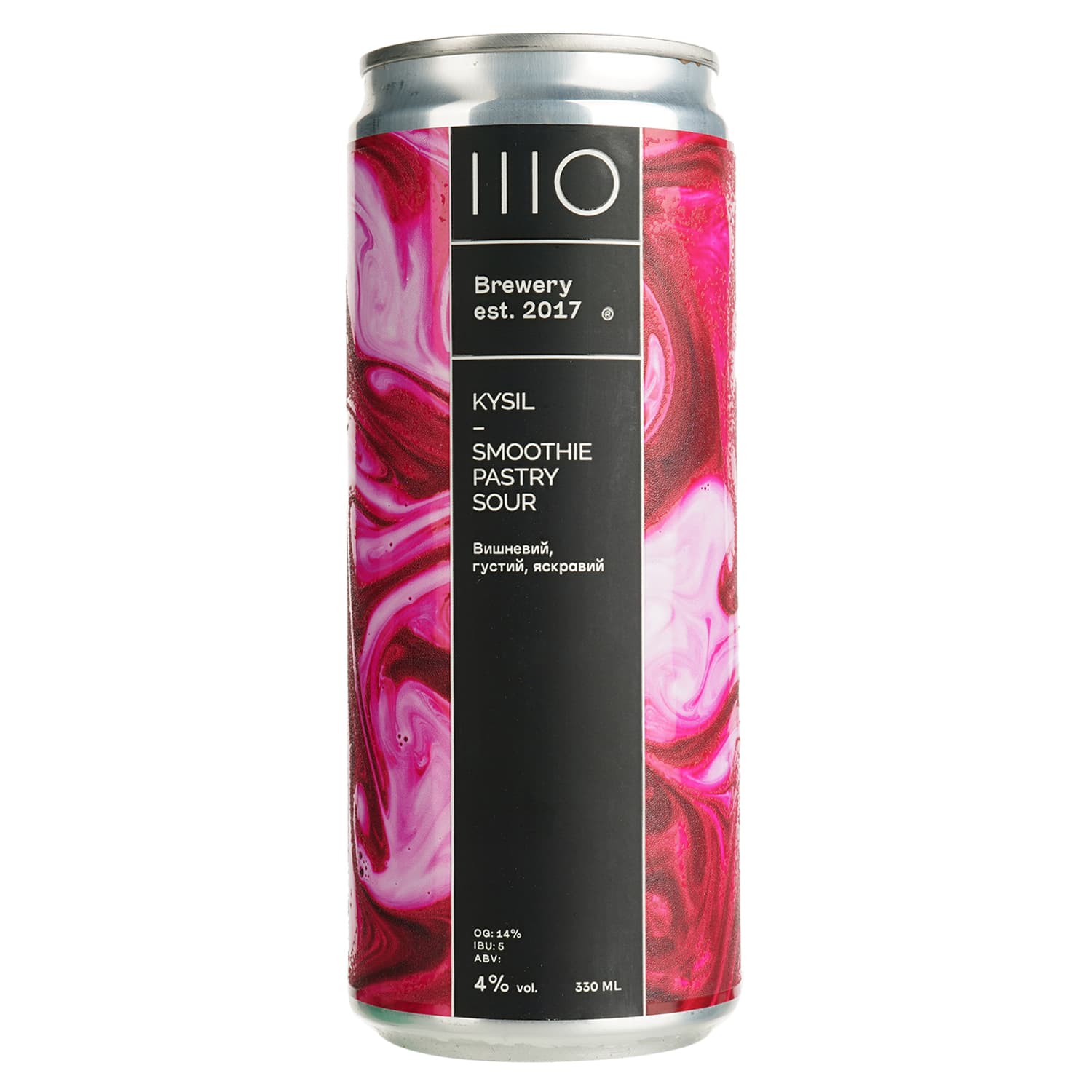 Пиво Sho Brewery Kysil світле 4% 0.33 л з/б