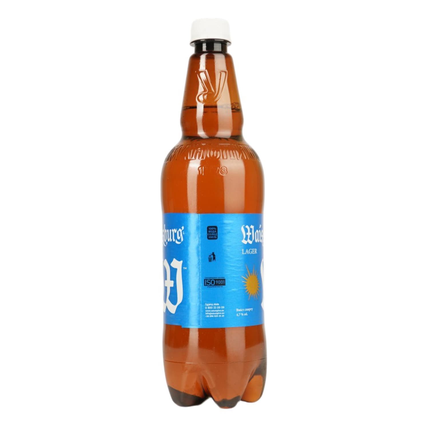 Пиво Waissburg Lager світле, 4,7%, 1 л (459005)