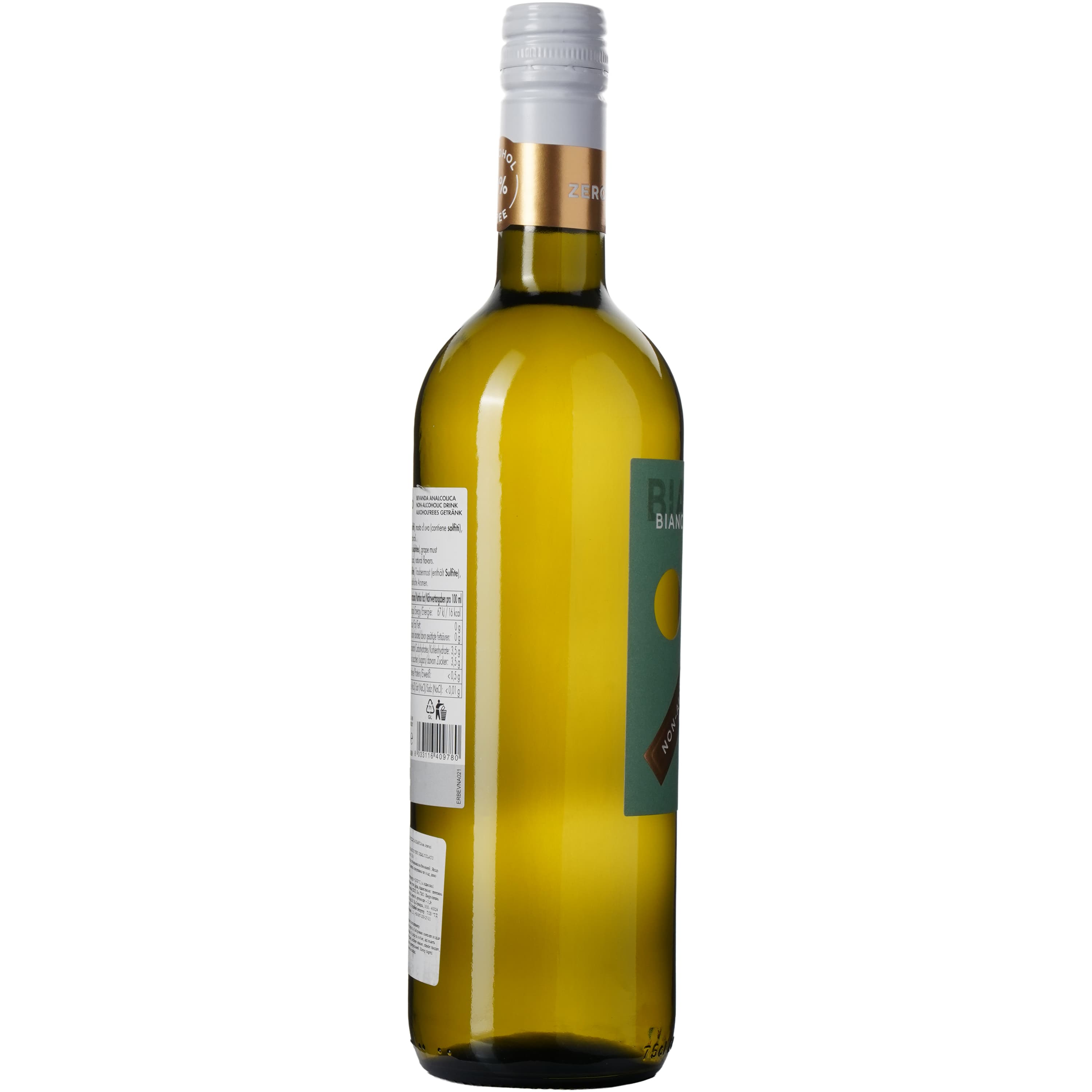 Вино Bianco Fermo Vegan-friendly White still безалкогольне біле сухе 0.75 л