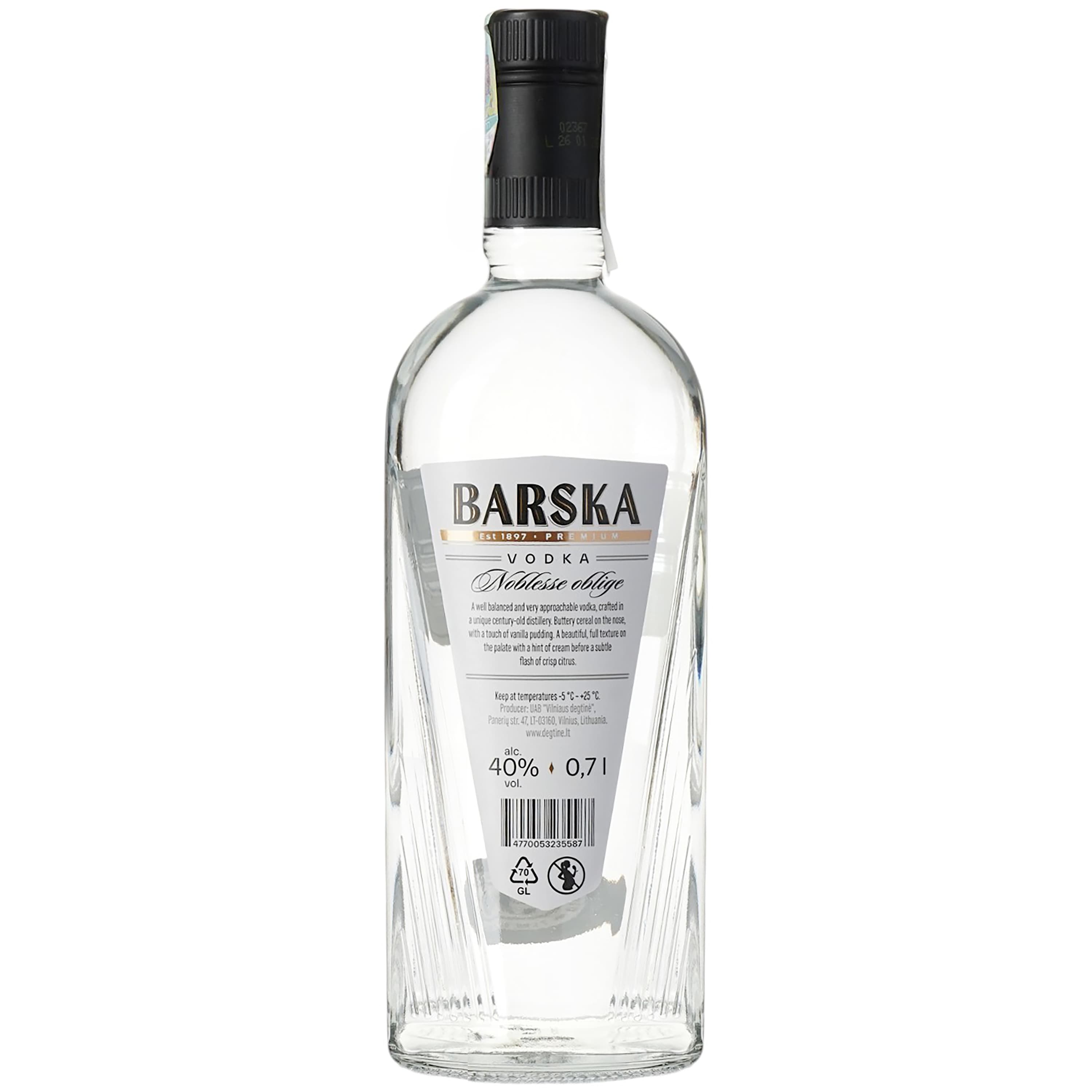 Горілка Barska Premium 40% 0.7 л (4770053235587)