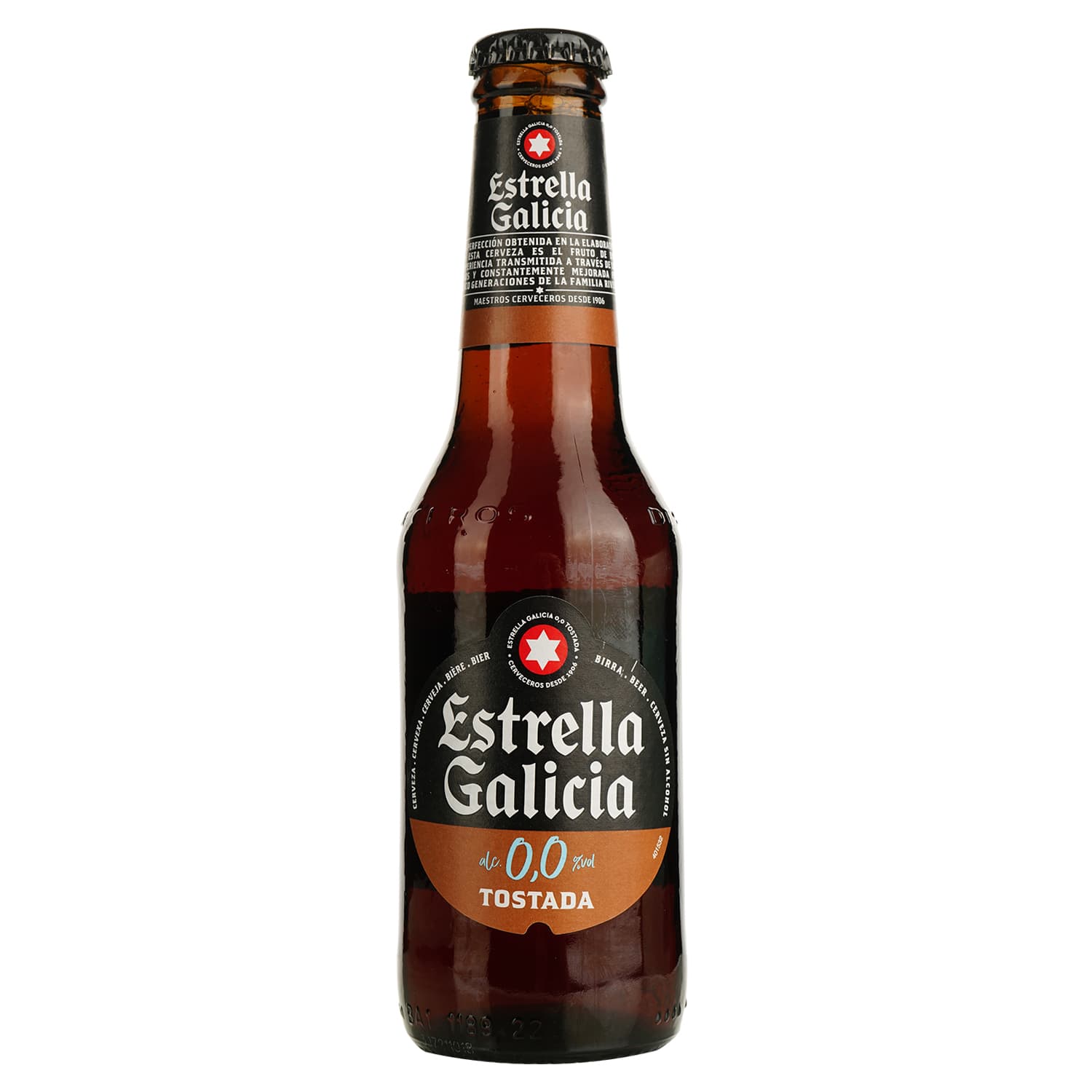 Пиво безалкогольне Estrella Galicia Tostada світле 0% 0.25 л