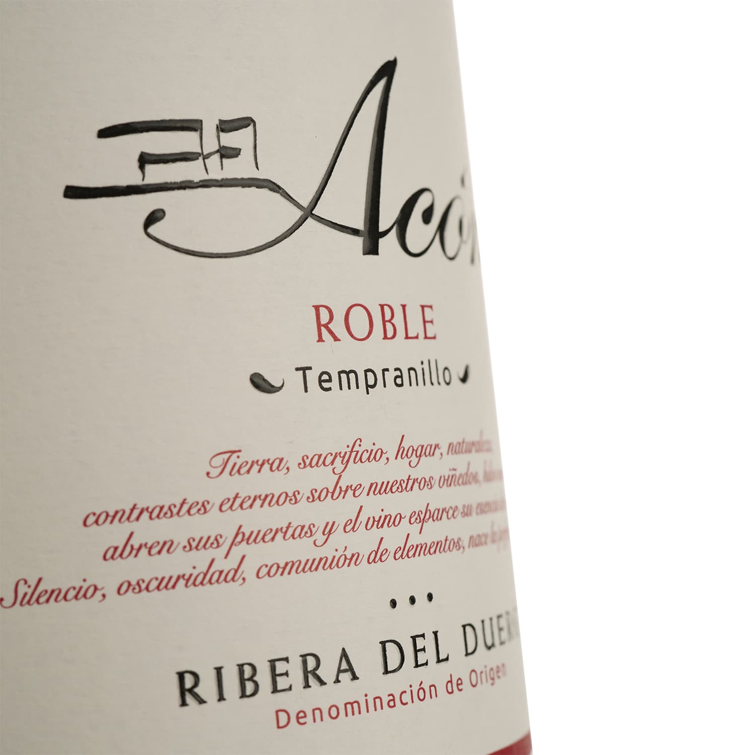 Вино Abadia de Acon Roble Tempranillio, червоне, сухе, 14,5%, 0,75 л
