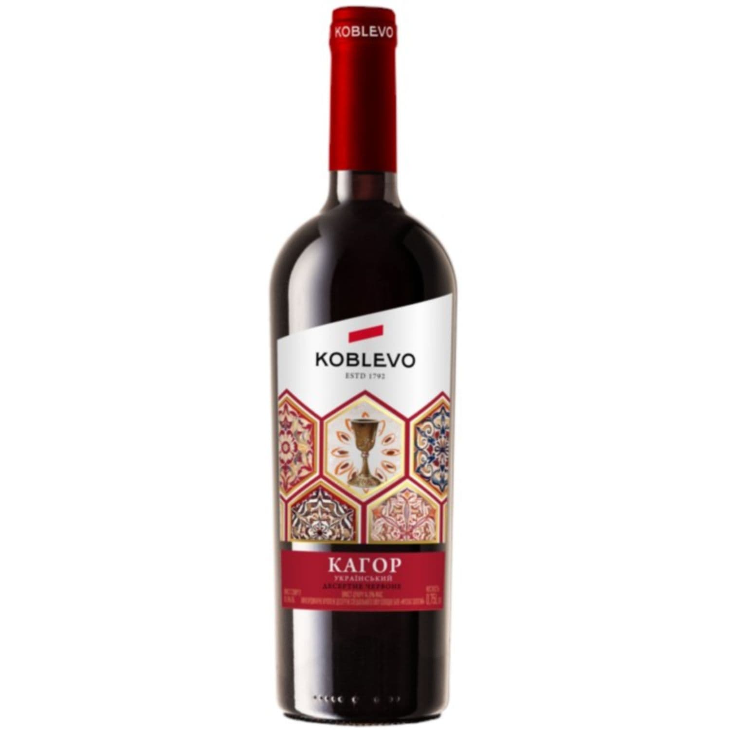 Вино Koblevo Bordeaux Кагор український, червоне, десертне, 16%, 0,75 л