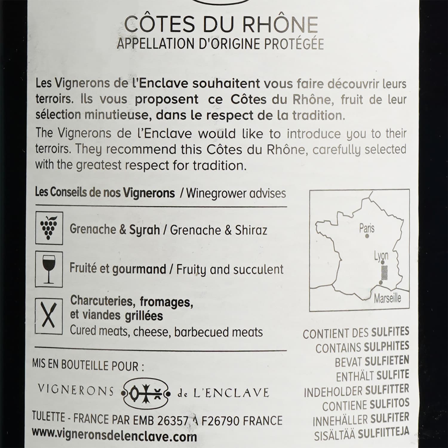 Вино Marquis De La Coronne Cotes Du Rhone AOP, червоне, сухе, 0,75 л
