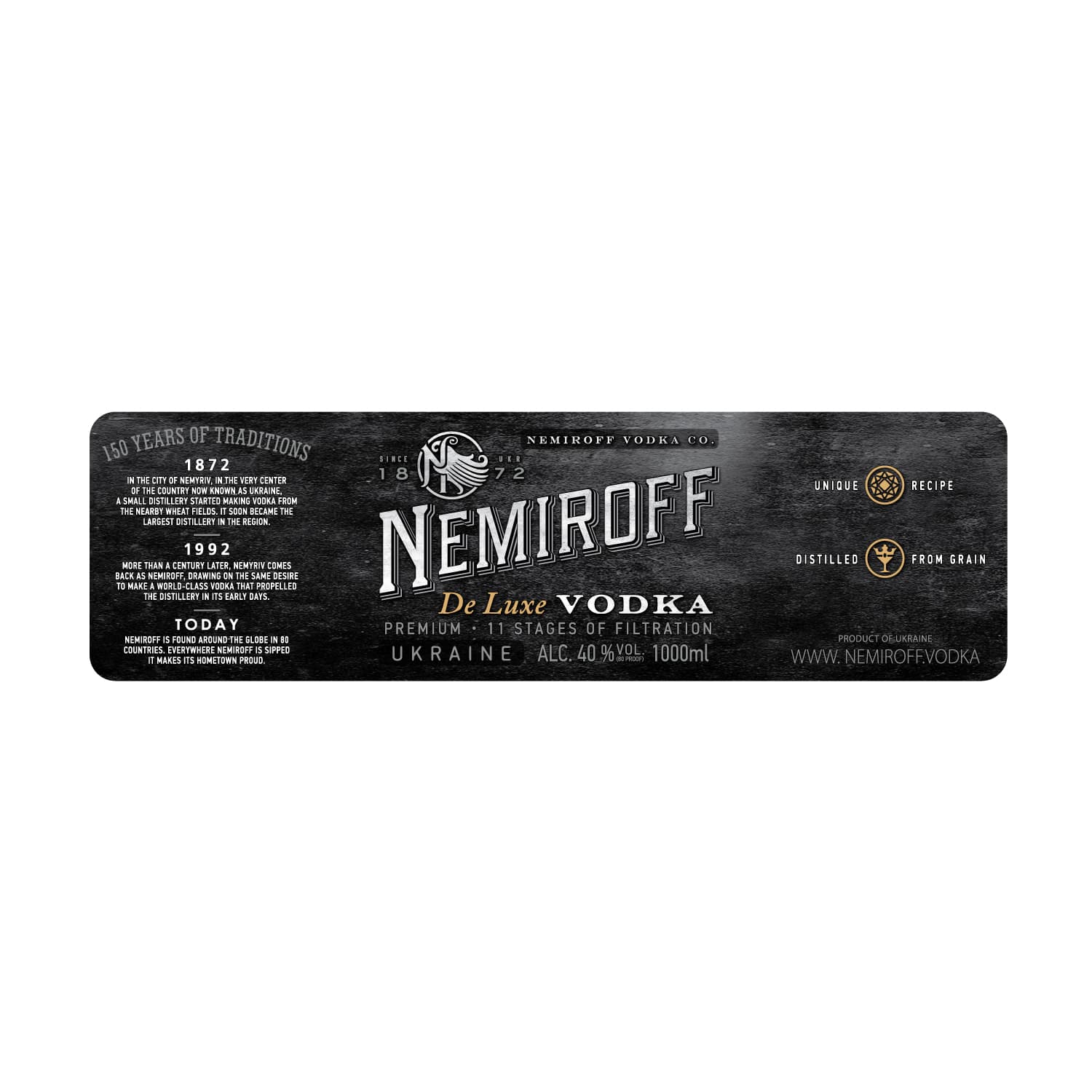 Горілка особлива Nemiroff De Luxe 40% 1 л х 2 шт.