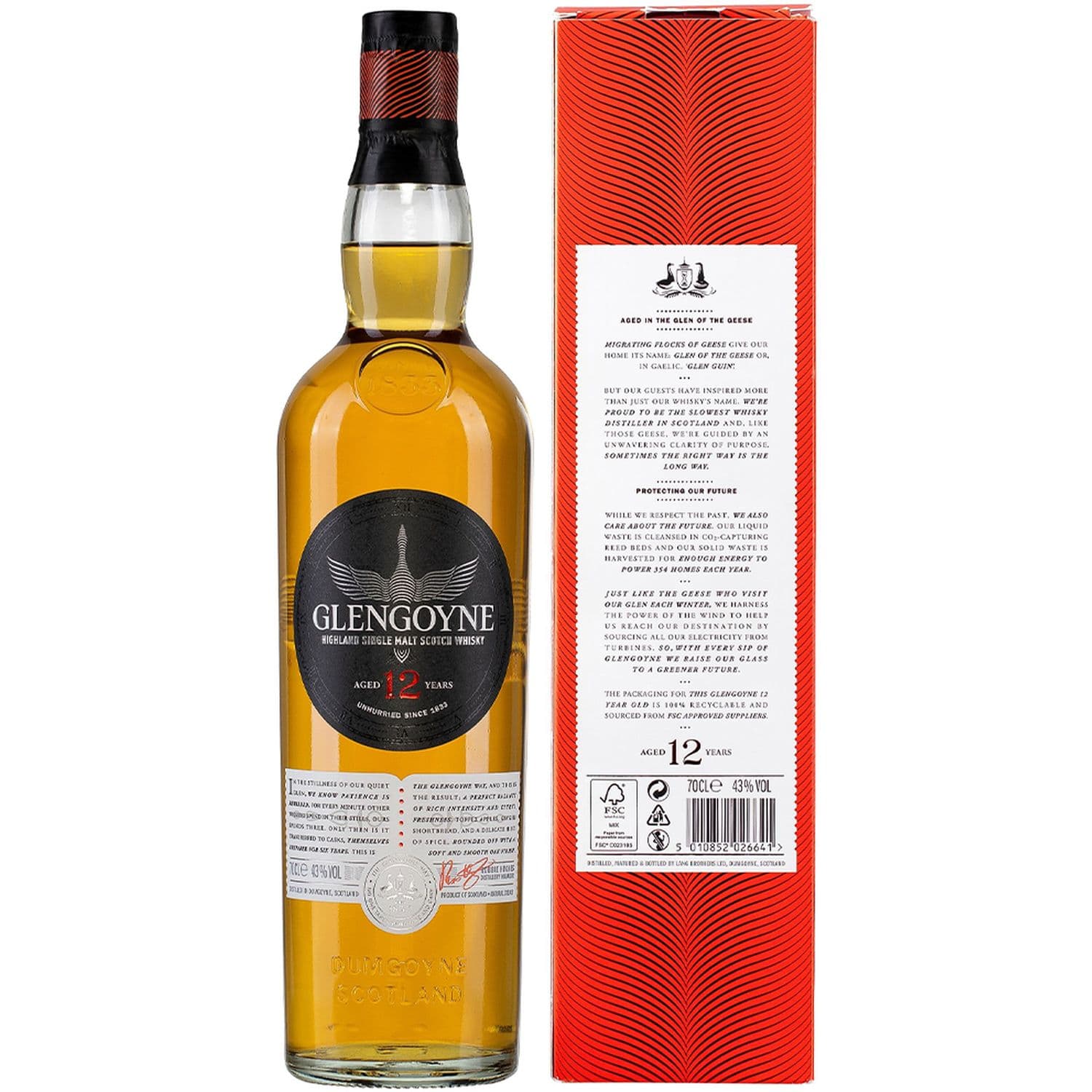 Віскі Glengoyne 12 yo Highland Single Malt Scotch Whisky 43% 0.7 л
